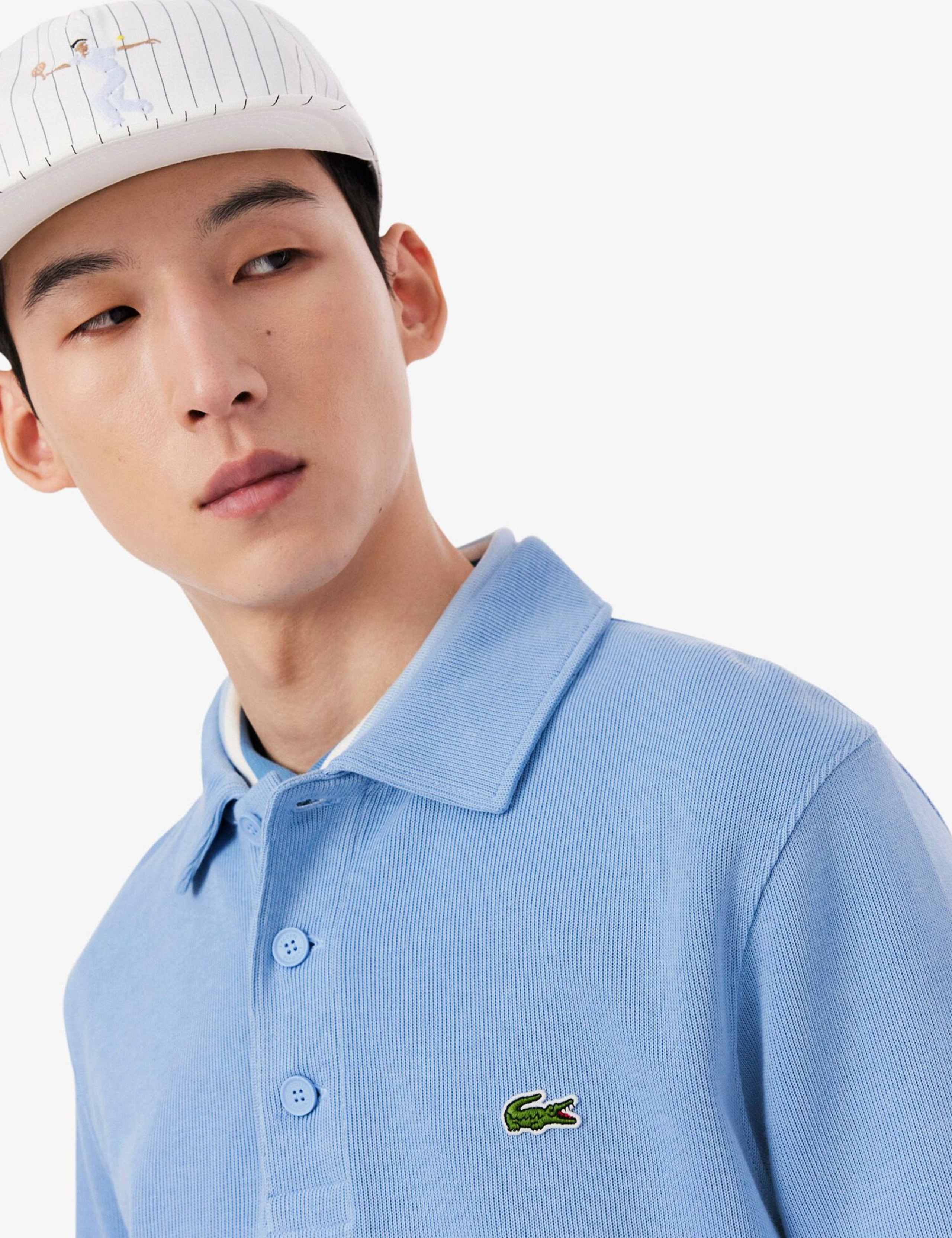 Pure Cotton Knitted Polo Collar Sweatshirt 3 of 7