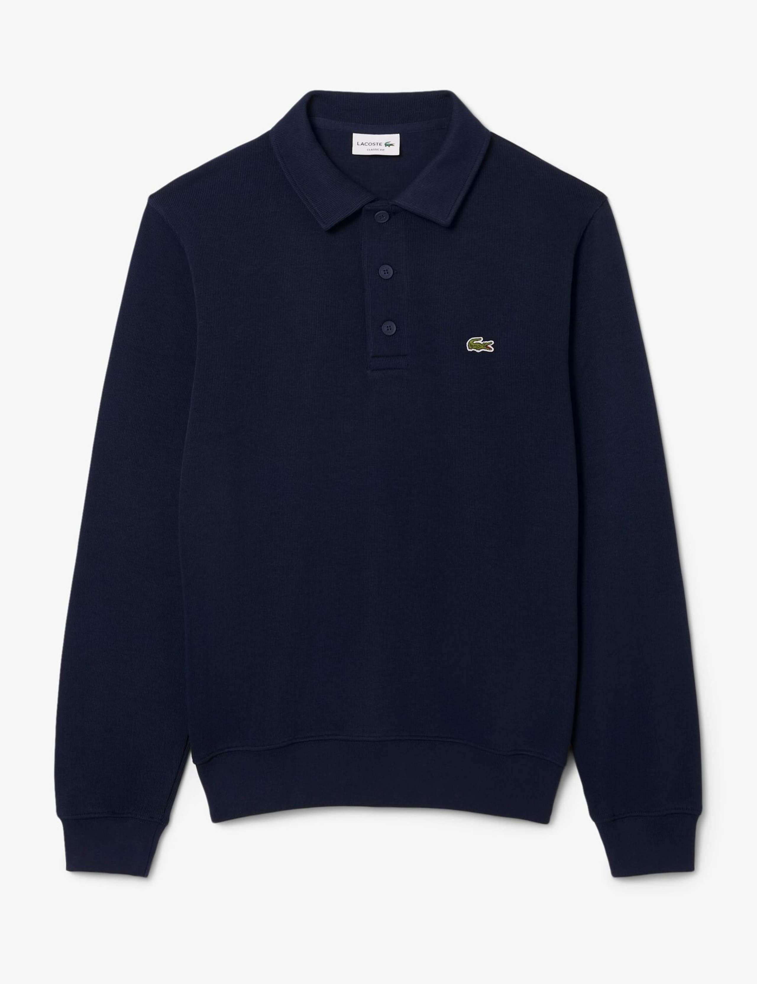Pure Cotton Knitted Polo Collar Sweatshirt 2 of 6