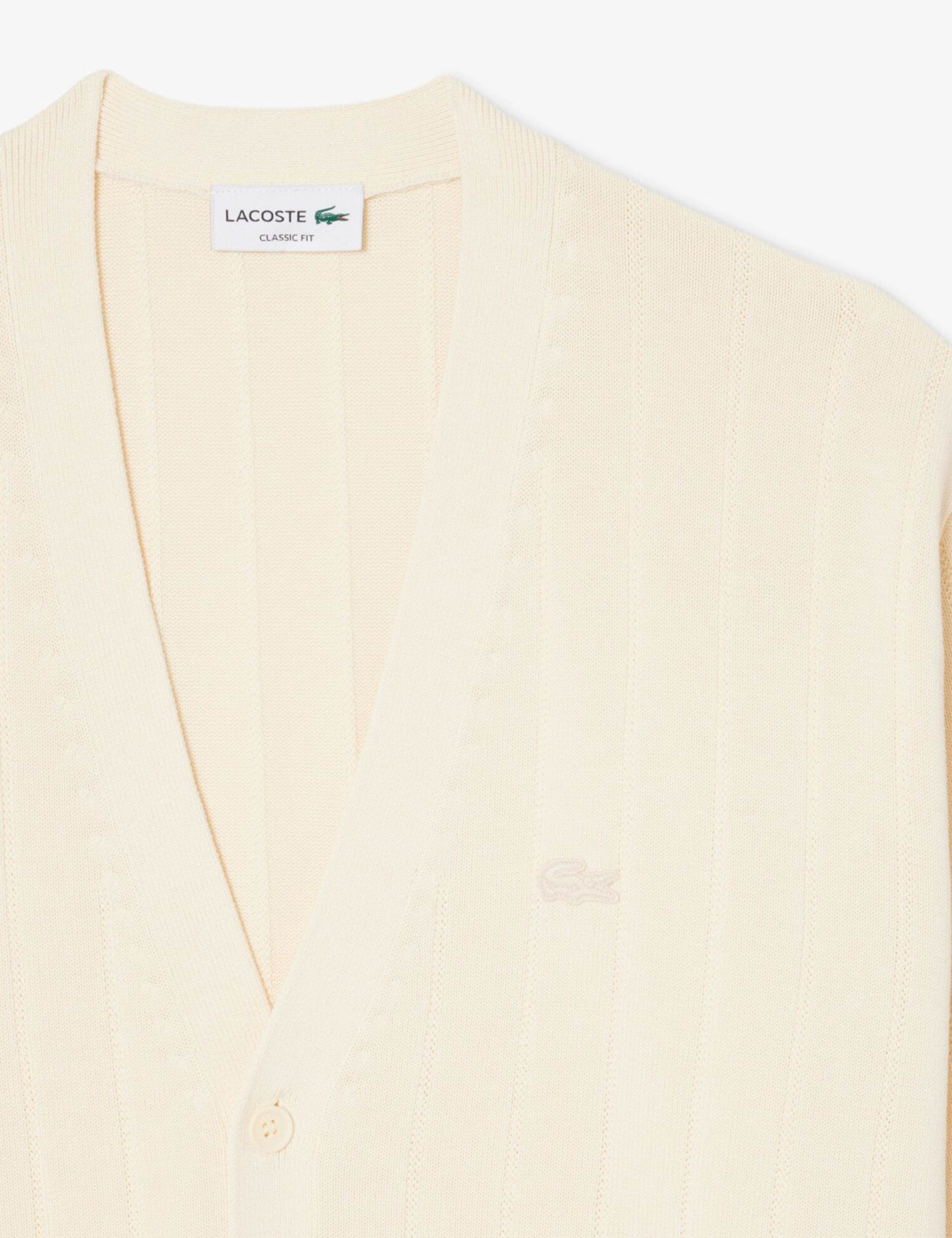 Cotton Blend Ribbed V-Neck Cardigan 6 of 7