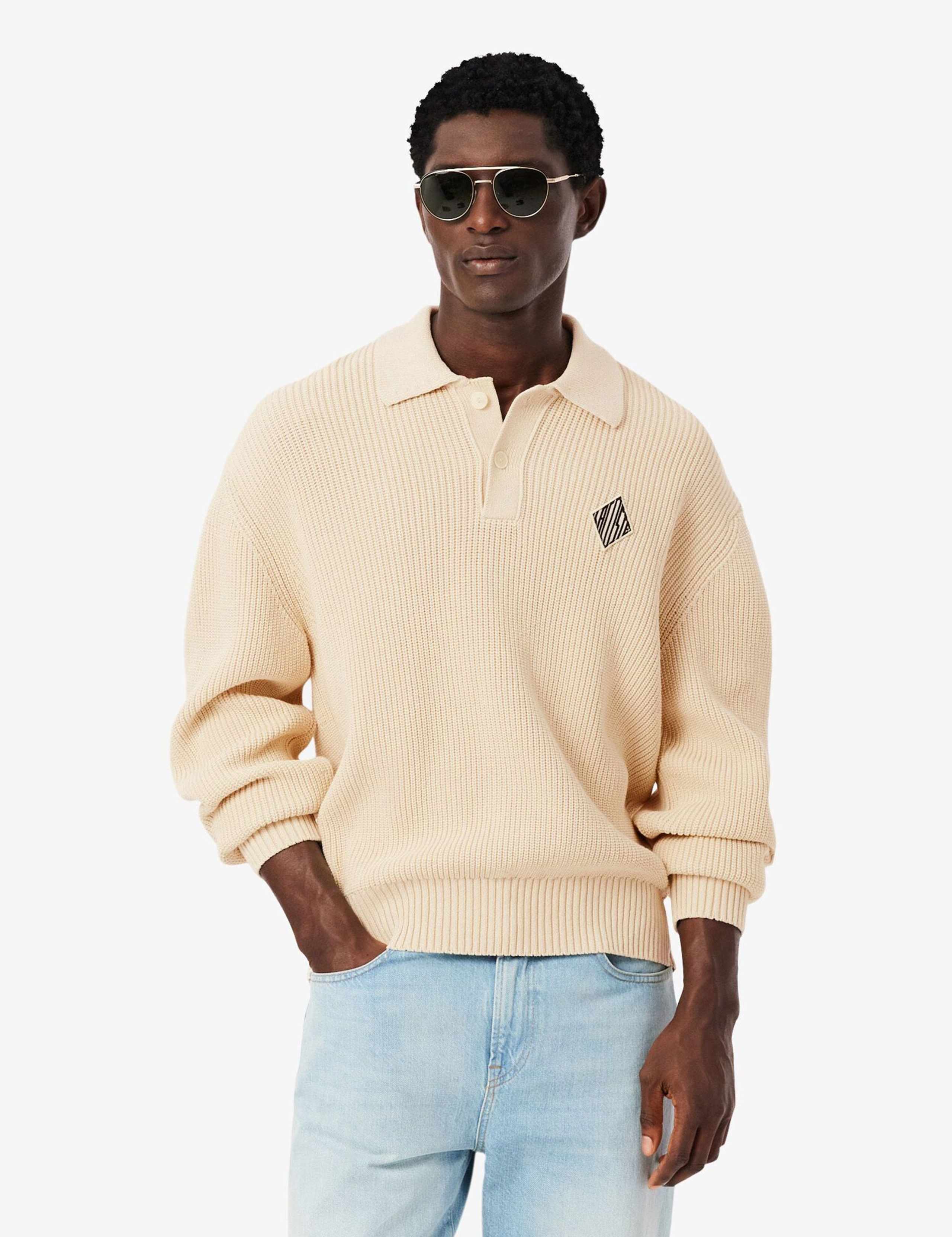 Cotton Rich Badge Detail Polo Neck Jumper 1 of 8