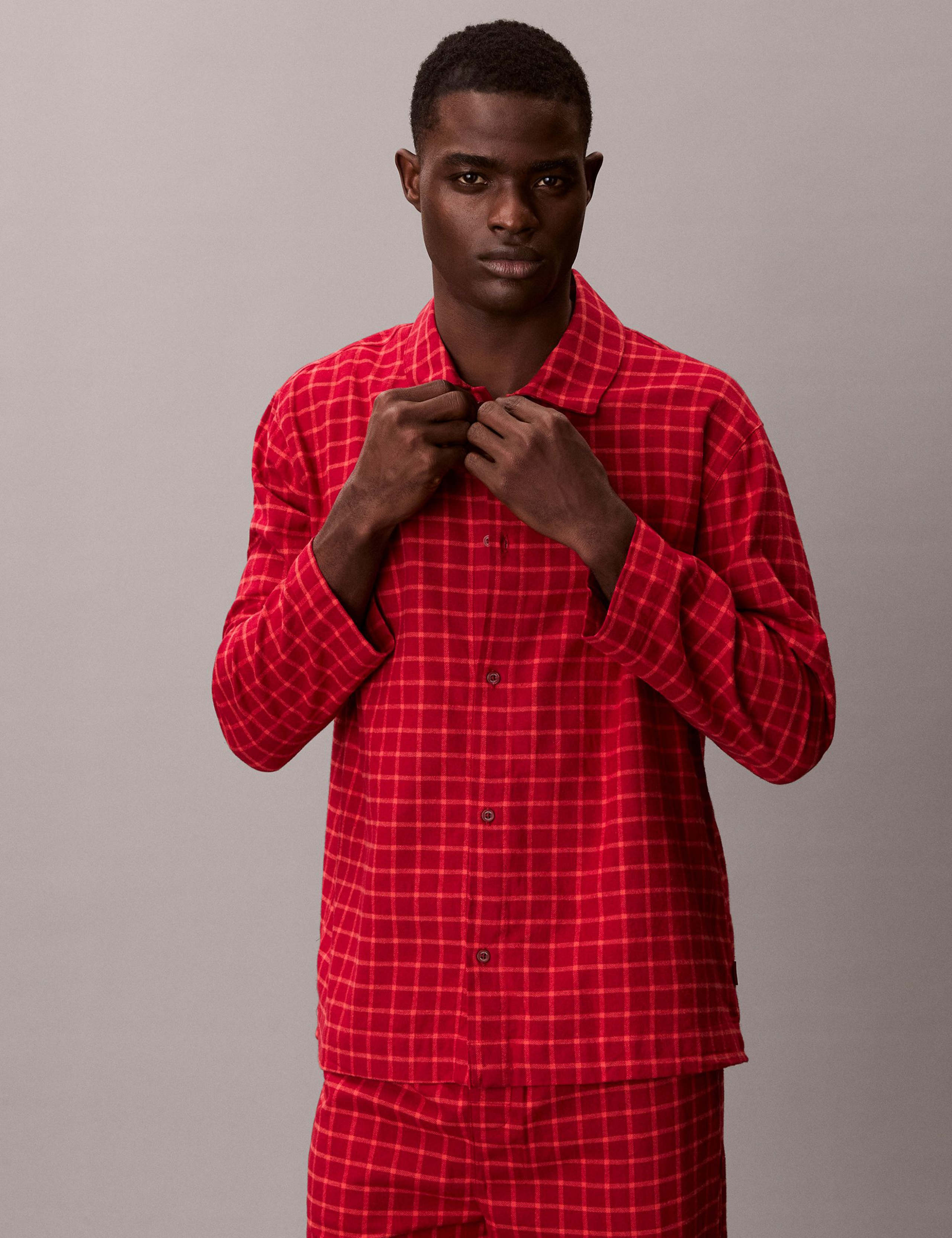 Pure Brushed Cotton Checked Pyjama Set 5 of 6