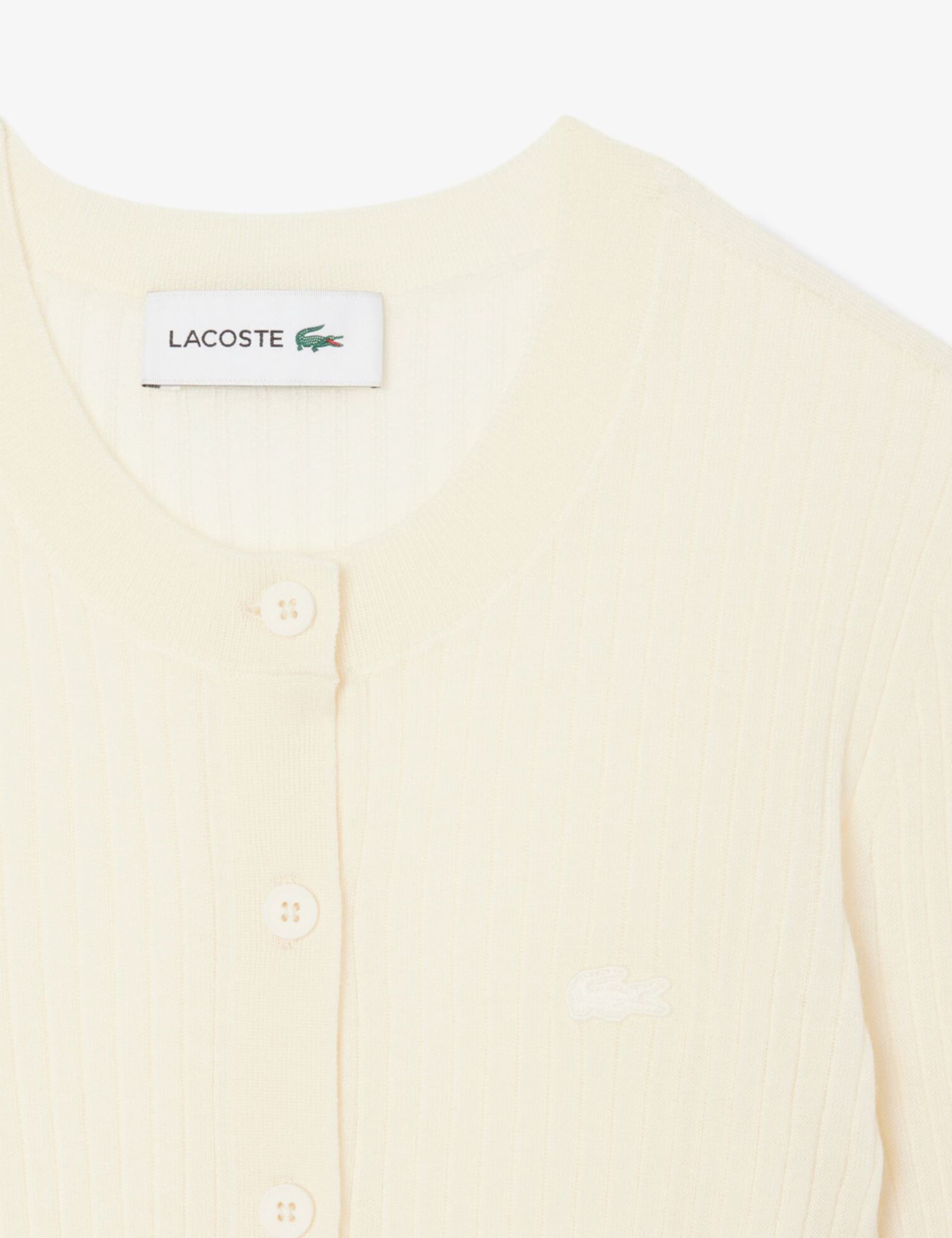 Pure Merino Wool Ribbed Round Neck Cardigan 2 of 2