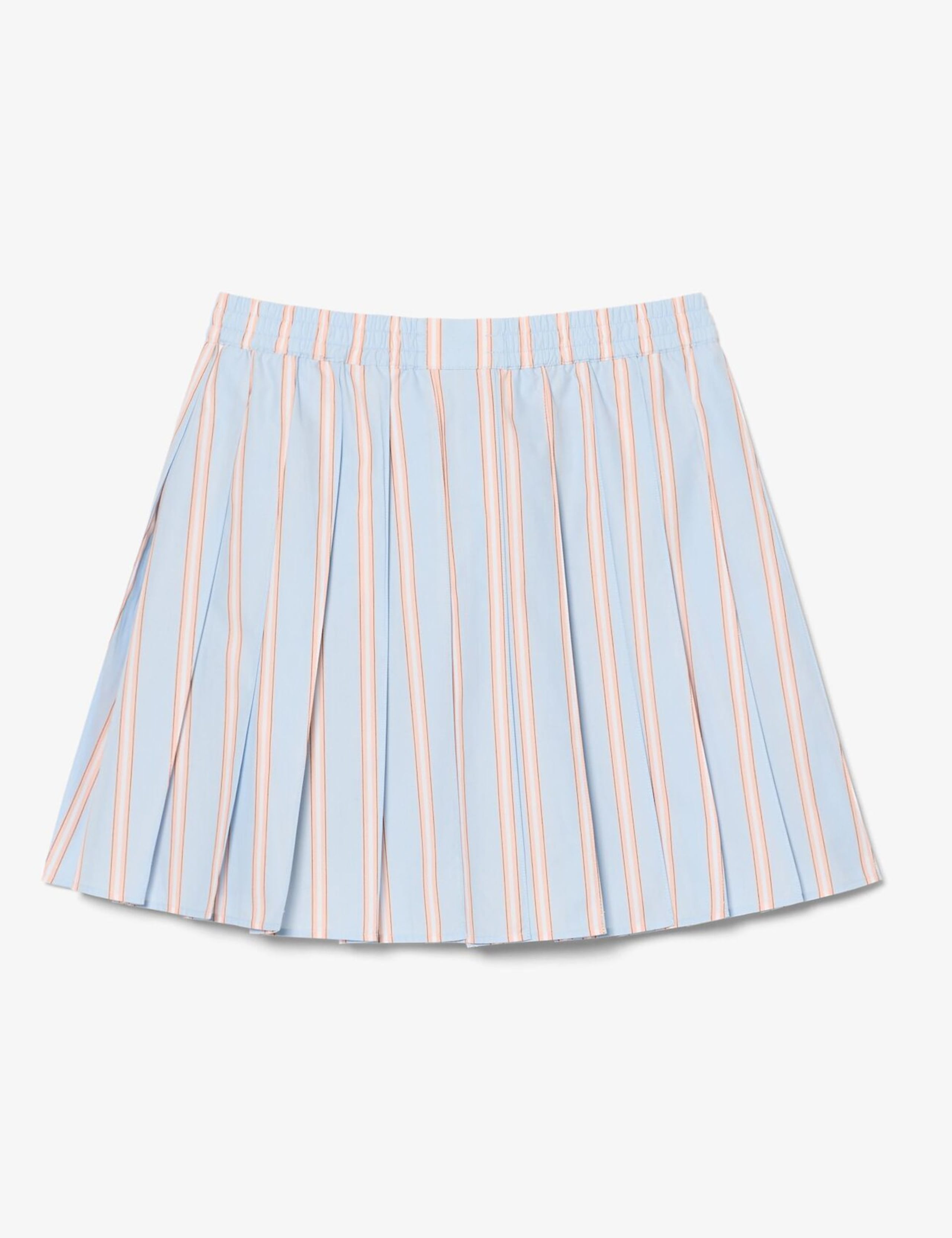 Pure Cotton Striped Pleated Mini Skirt 1 of 3
