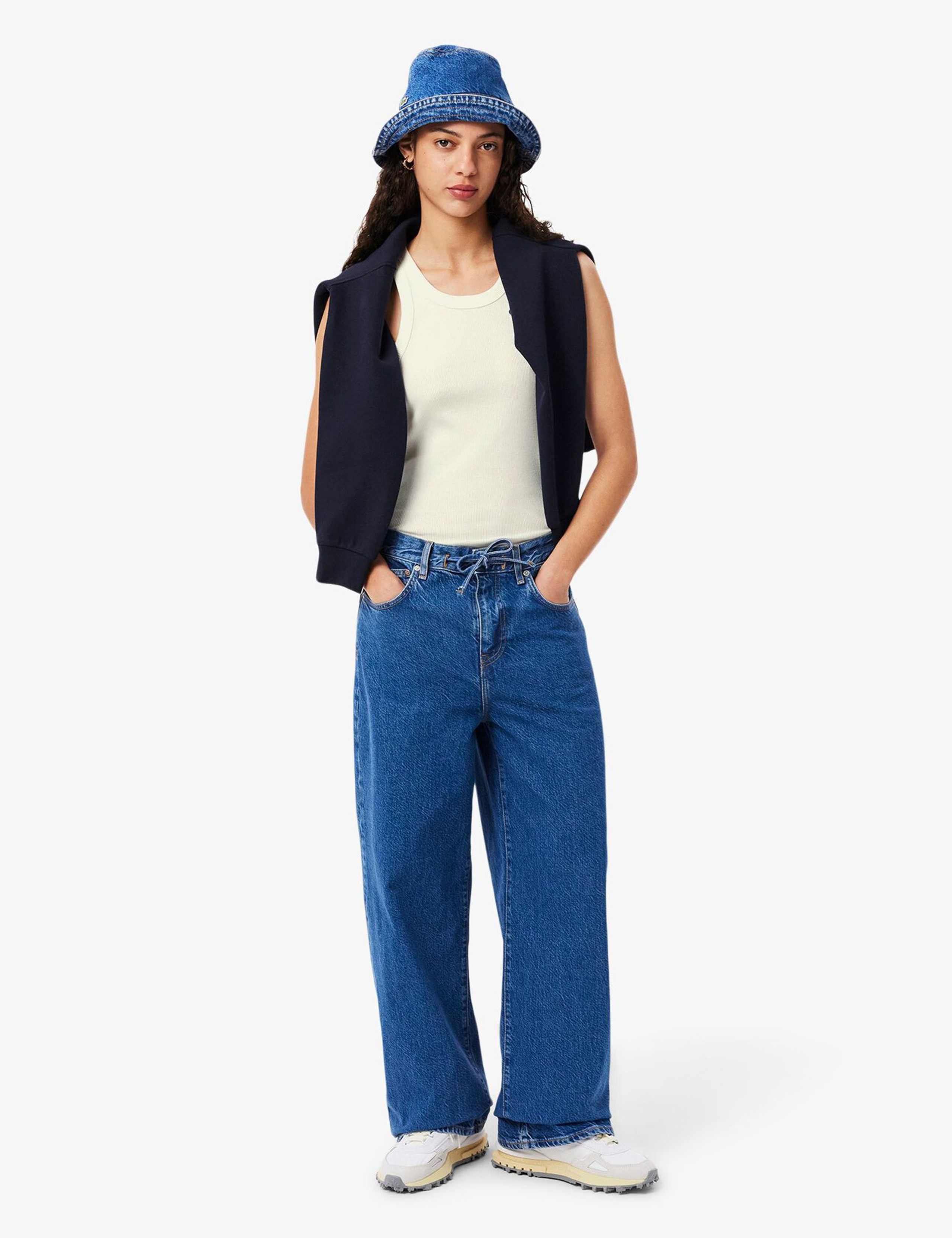 Cotton Modal Blend Ribbed Slim Fit Vest Top 6 of 6