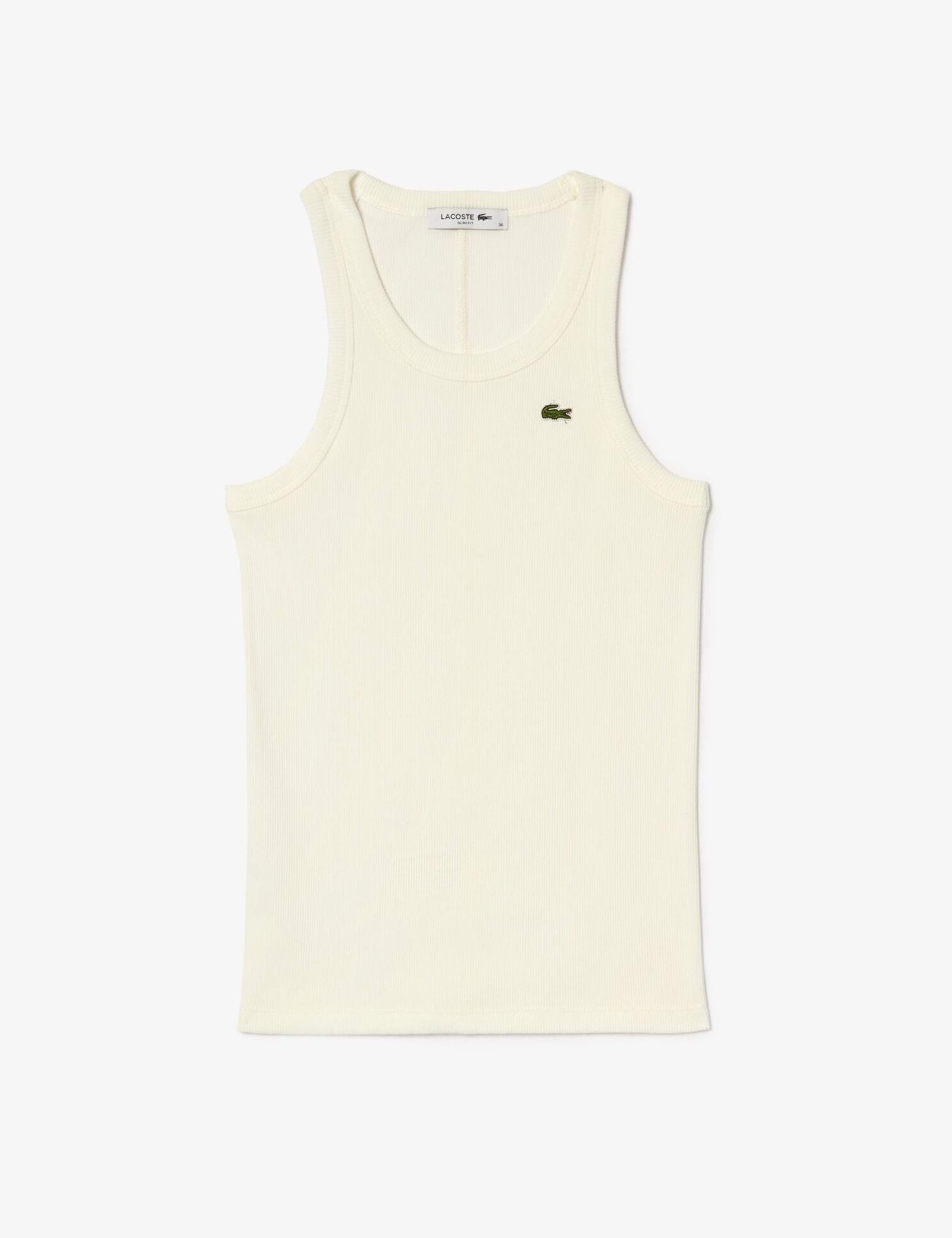 Cotton Modal Blend Ribbed Slim Fit Vest Top 2 of 6