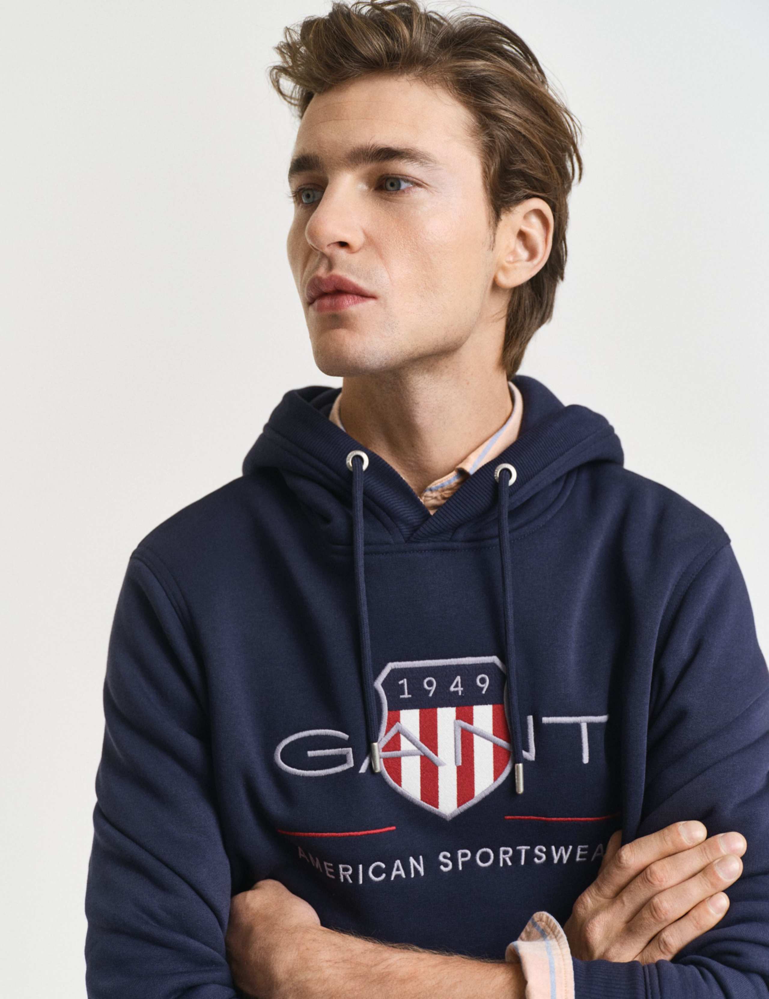 Cotton Rich Shield Logo Embroidery Hoodie 4 of 5