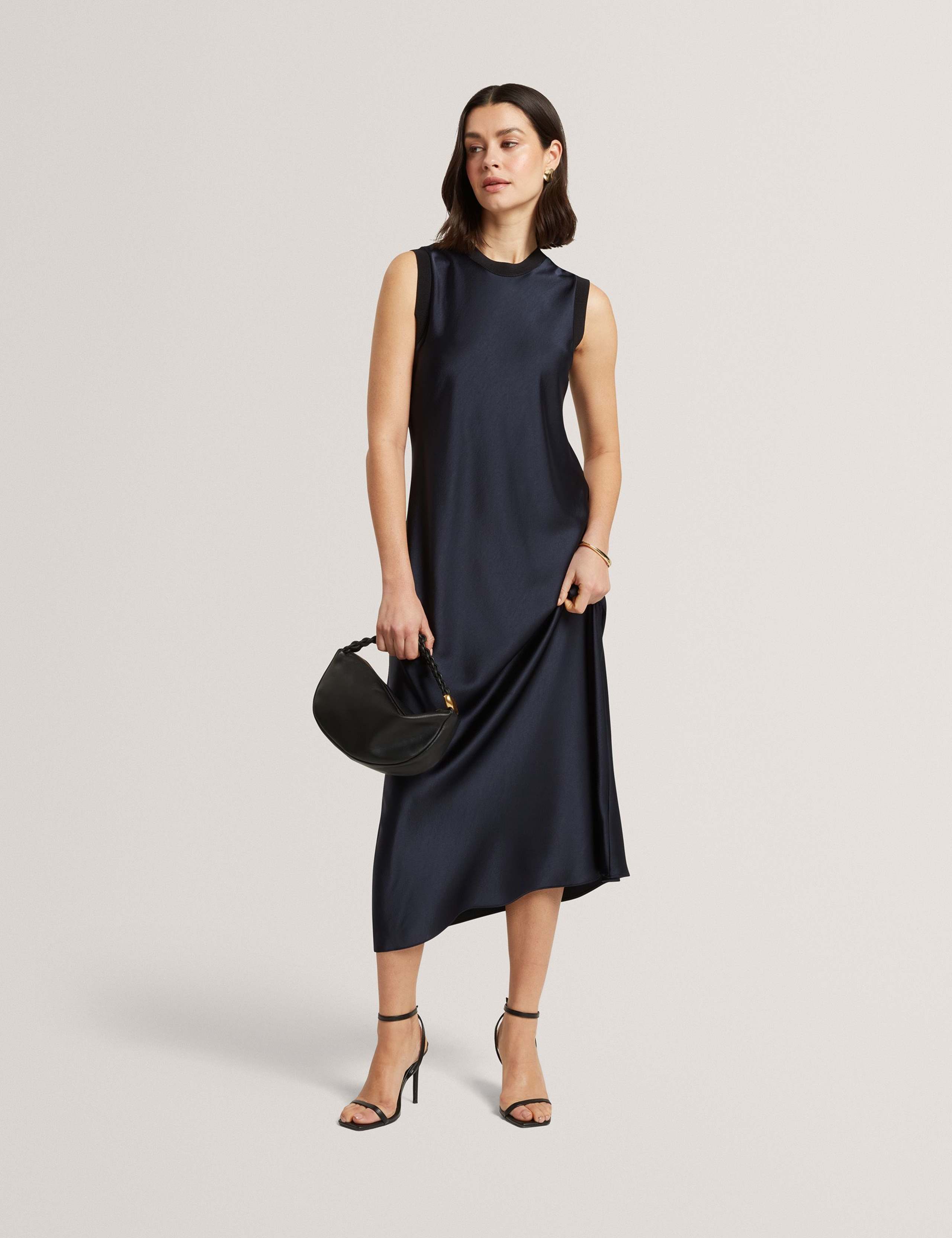 Knitted Back Maxi Slip Dress 1 of 7