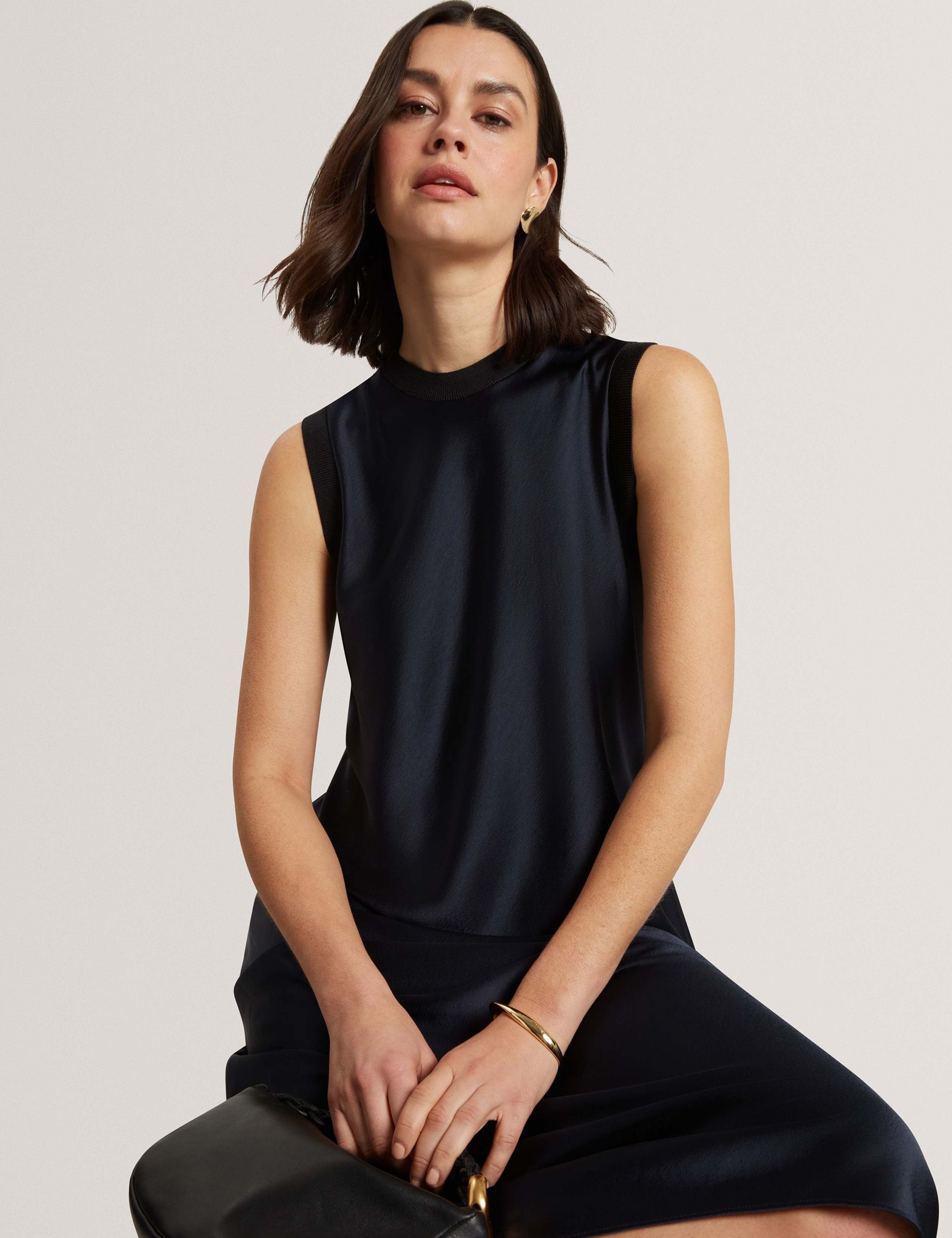 Knitted Back Maxi Slip Dress 3 of 7