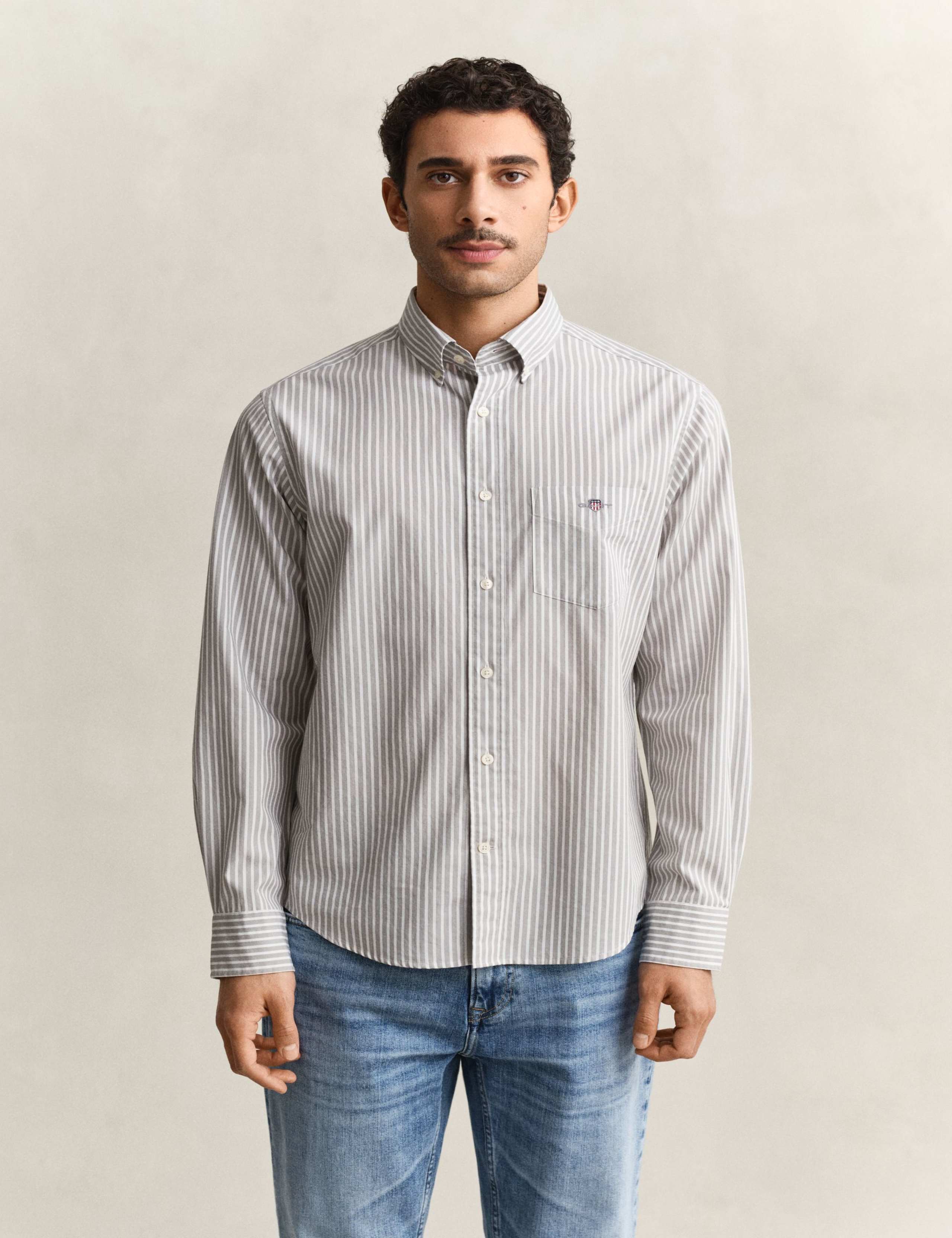 Regular Fit Pure Cotton Striped Oxford Shirt 3 of 6