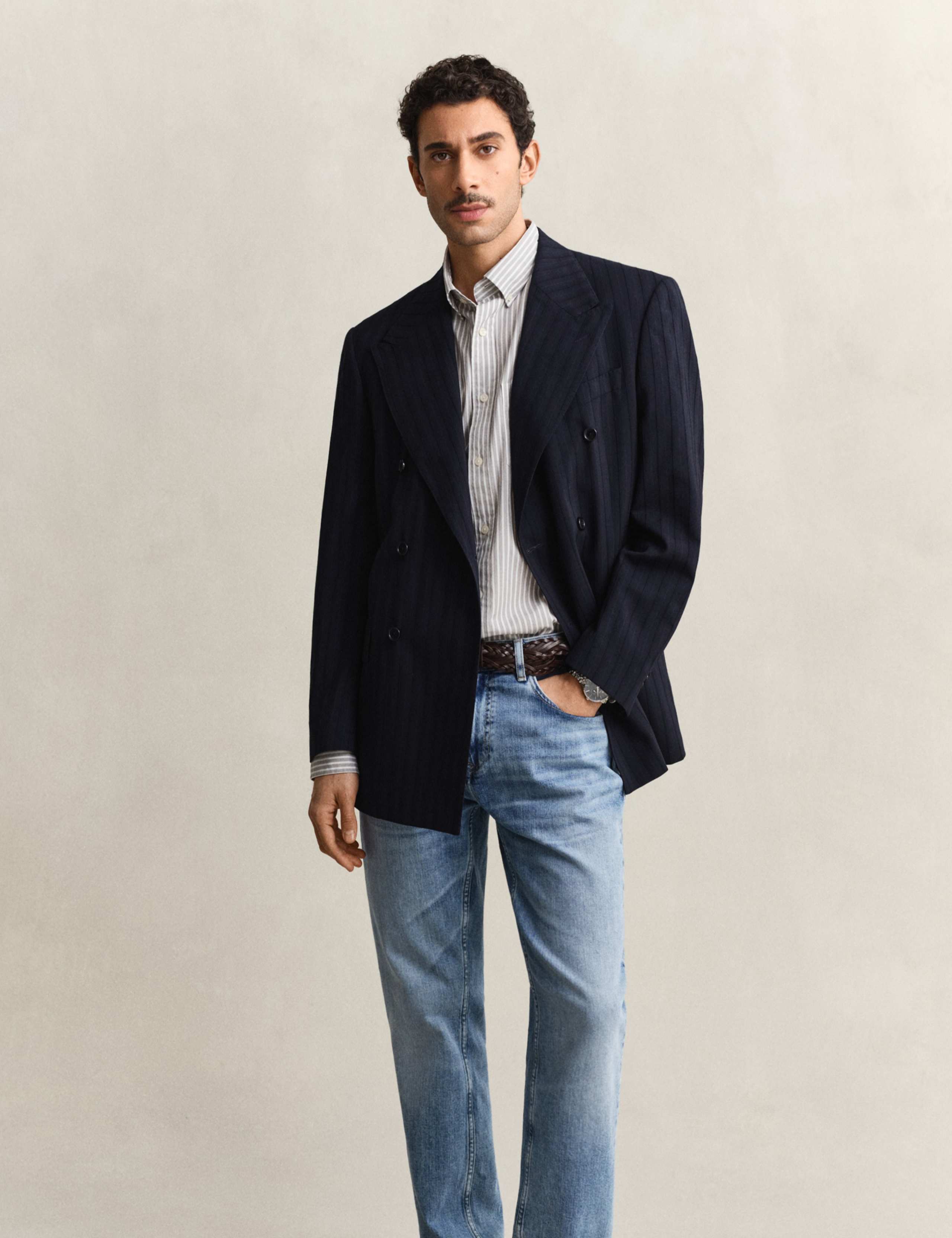 Regular Fit Pure Cotton Striped Oxford Shirt 6 of 7