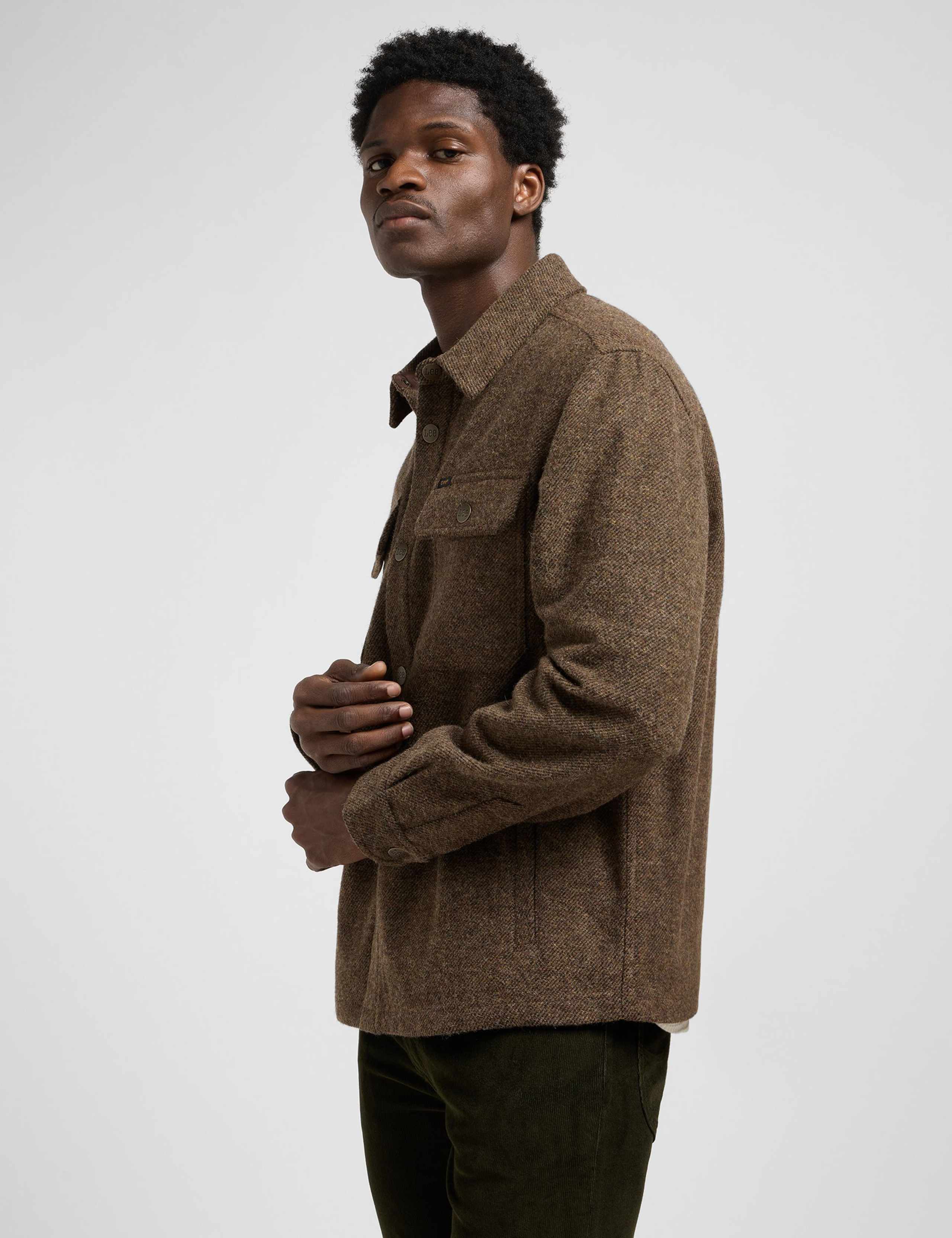 Relaxed Fit Wool Blend Overshirt 3 of 7