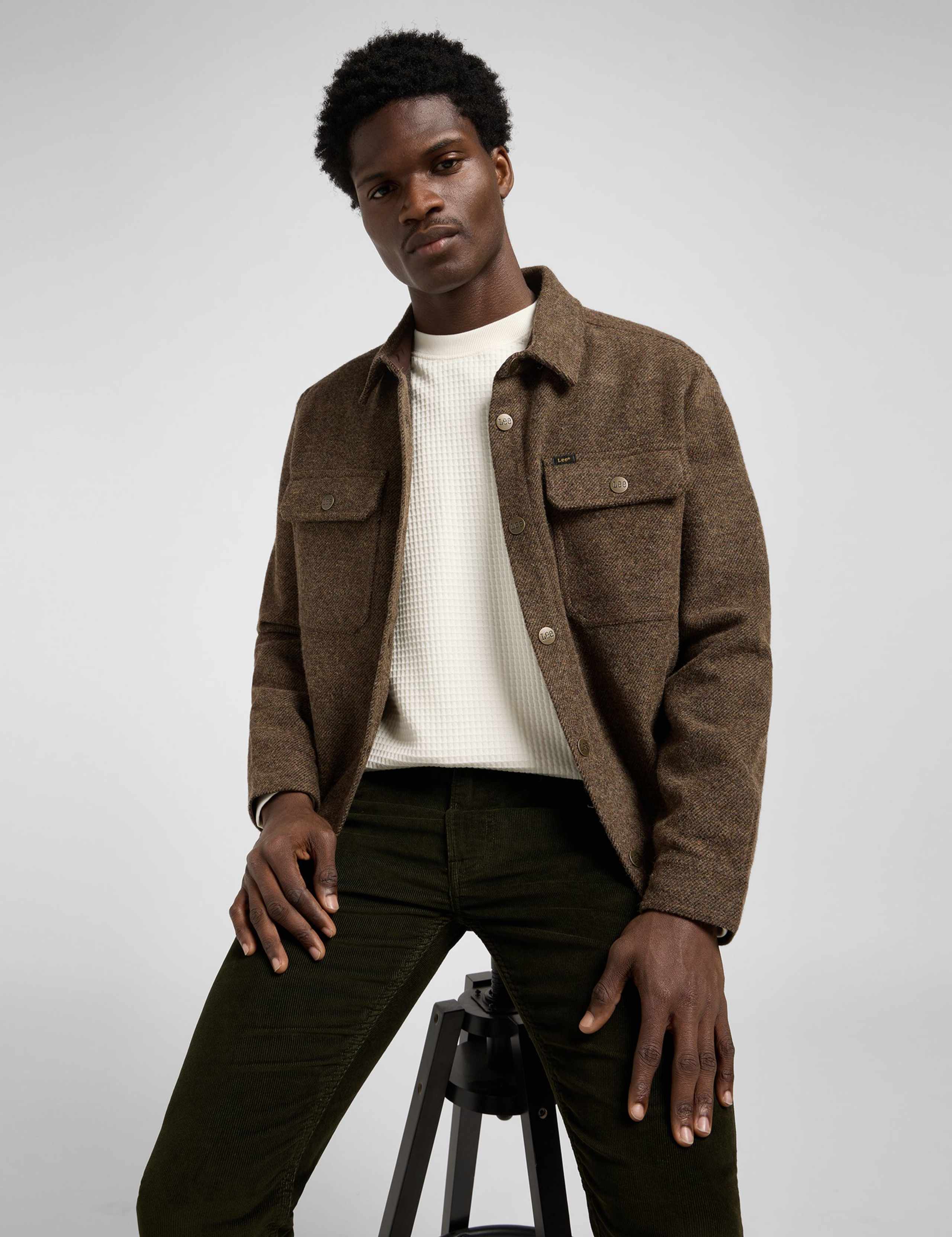 Relaxed Fit Wool Blend Overshirt 6 of 7