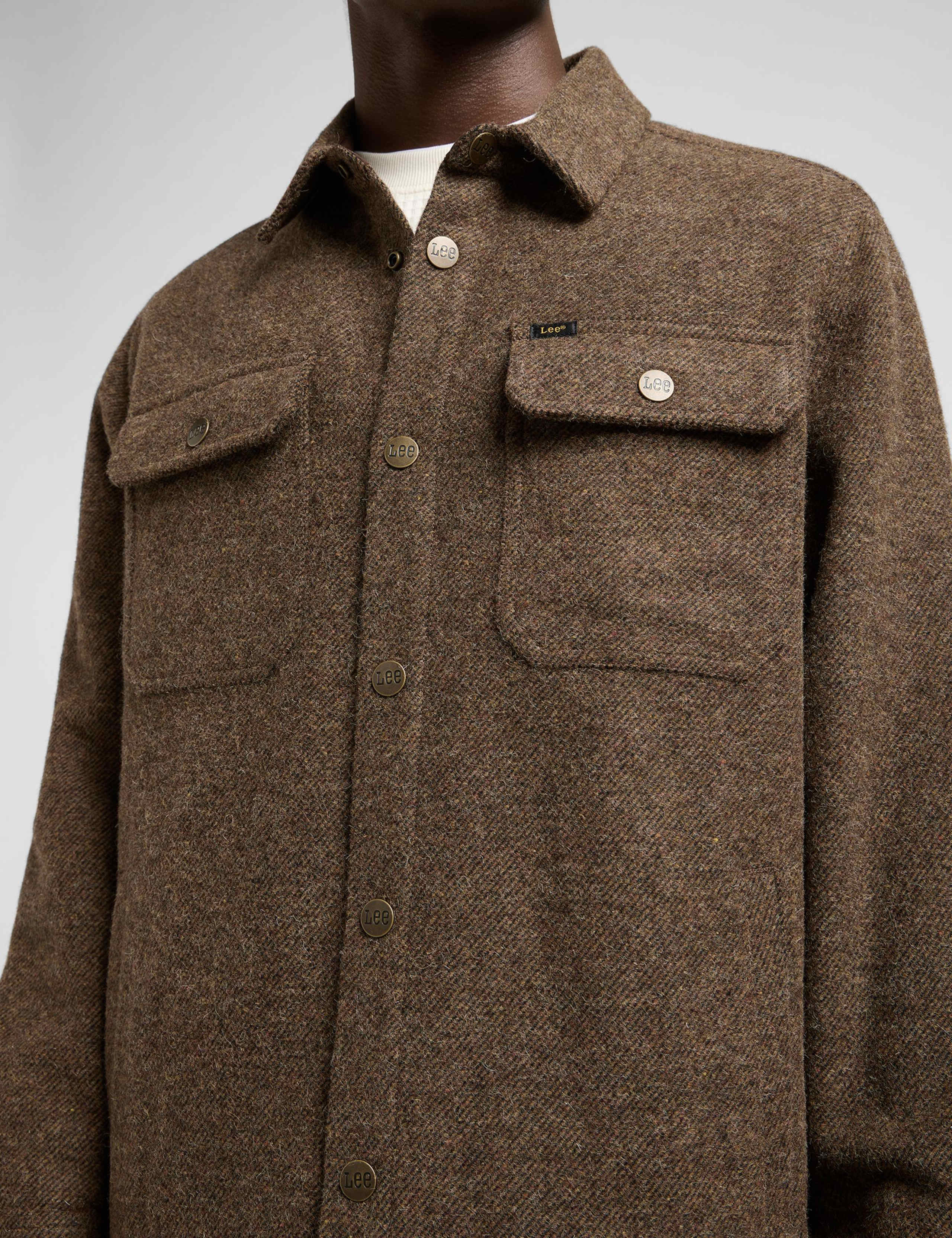 Relaxed Fit Wool Blend Overshirt 7 of 7