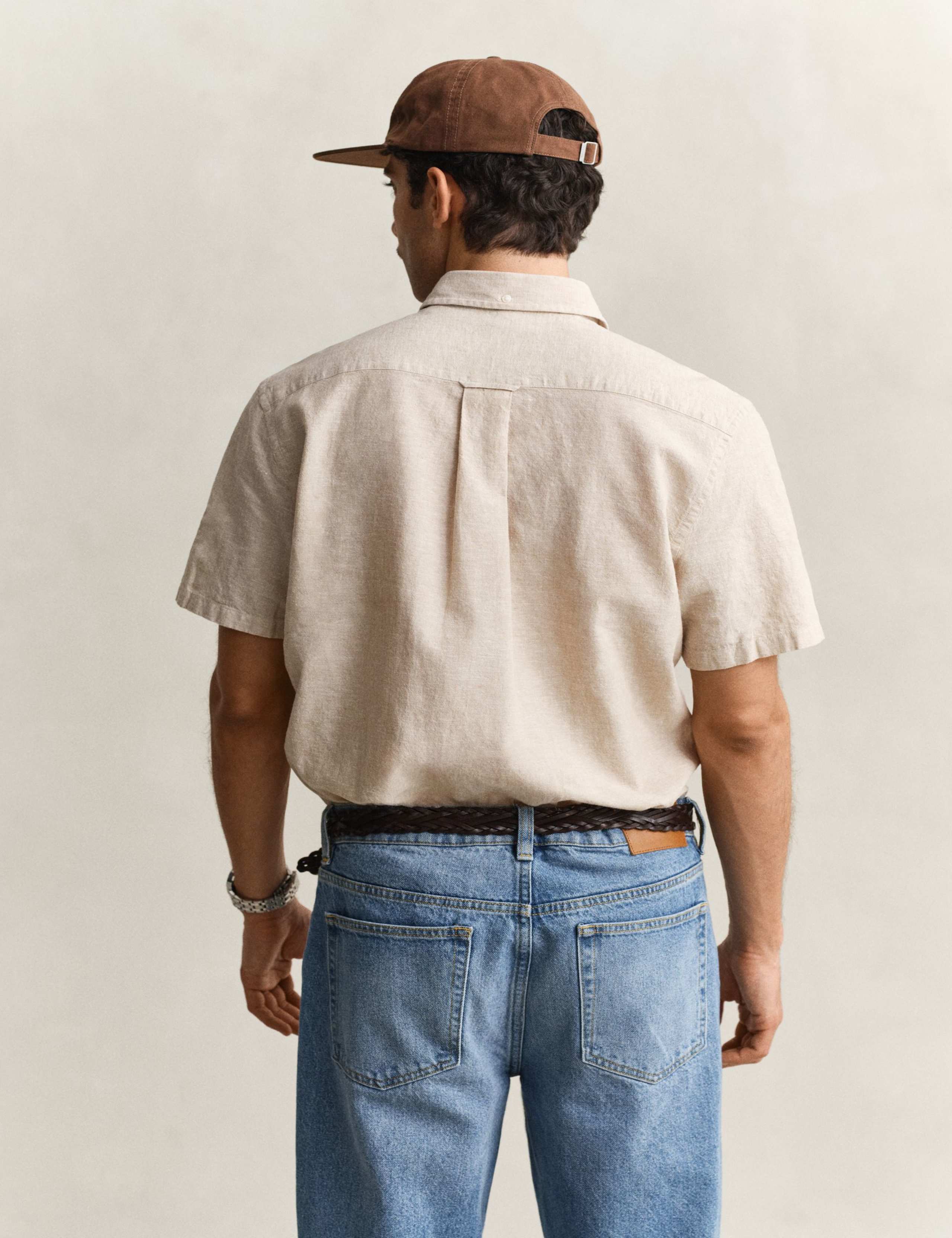 Regular Fit Linen Rich Short Sleeve Shirt 4 of 6