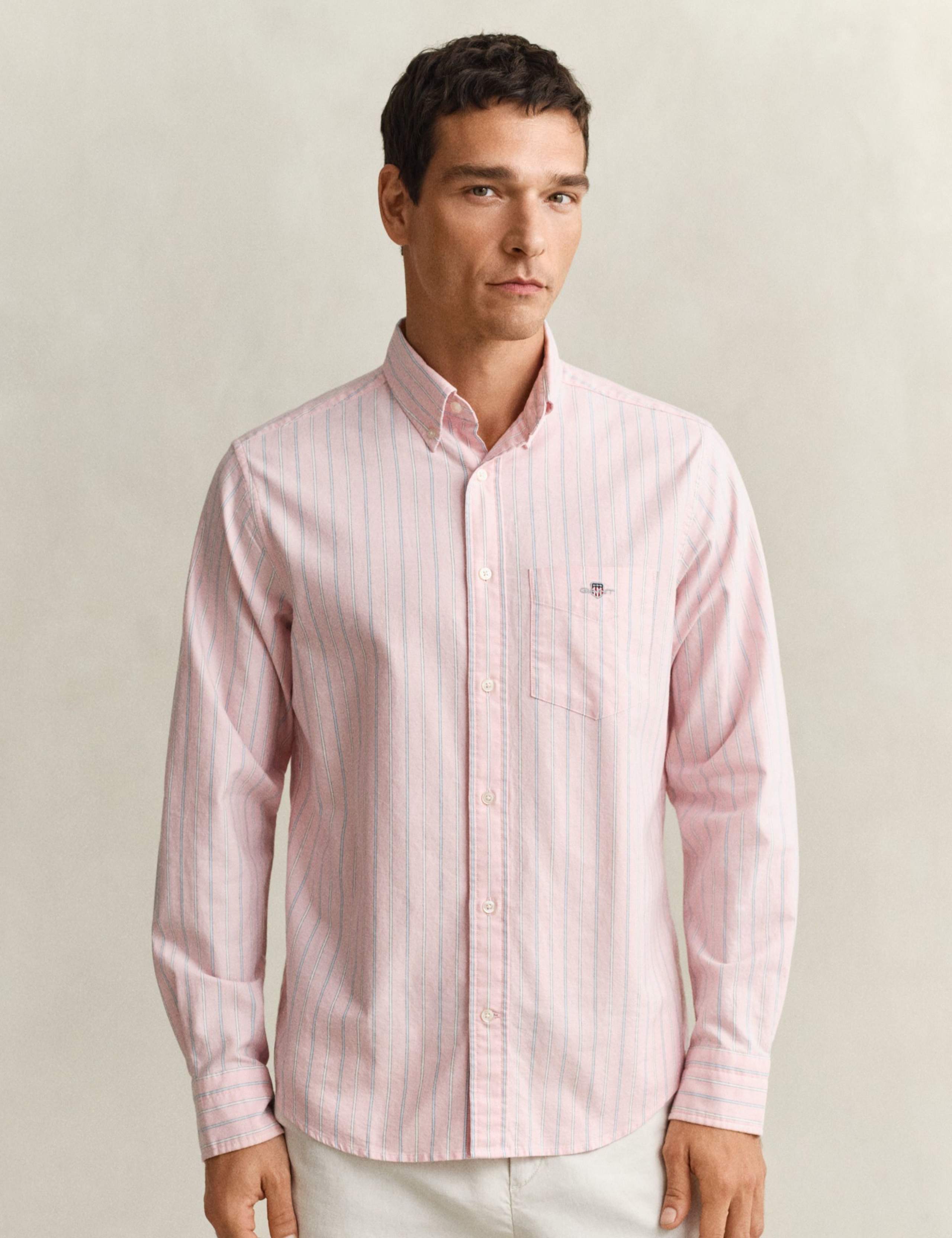 Regular Fit Pure Cotton Striped Oxford Shirt 3 of 6