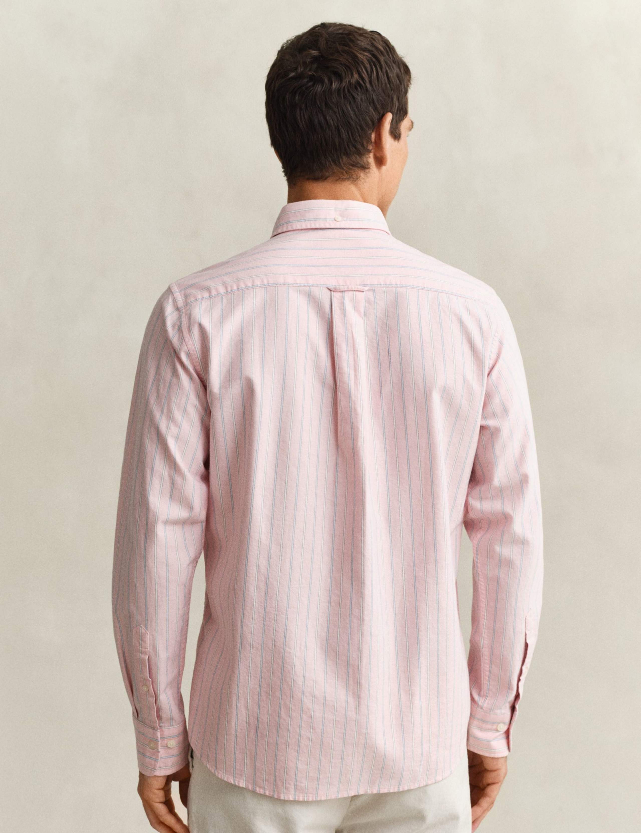 Regular Fit Pure Cotton Striped Oxford Shirt 4 of 6