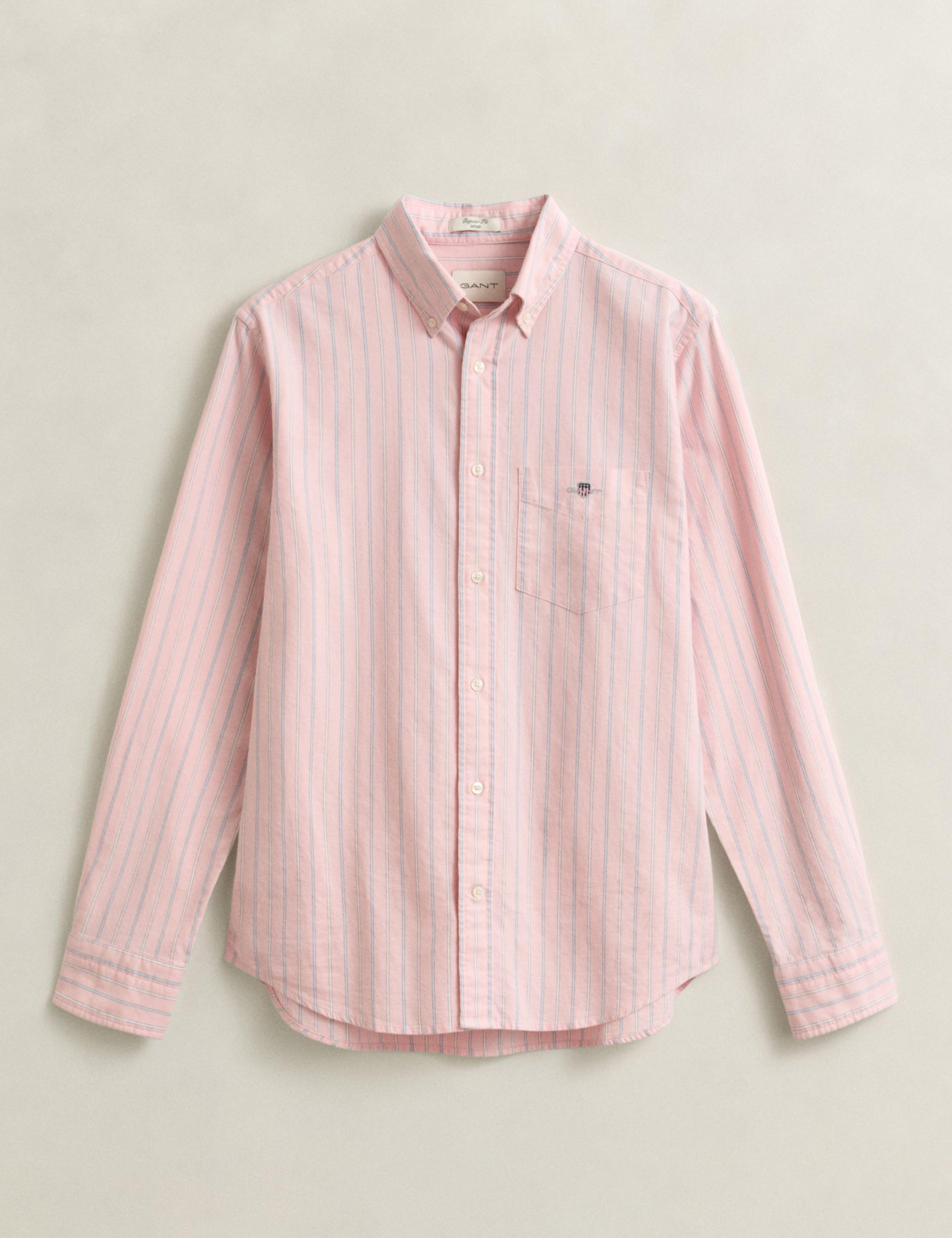 Regular Fit Pure Cotton Striped Oxford Shirt 2 of 6