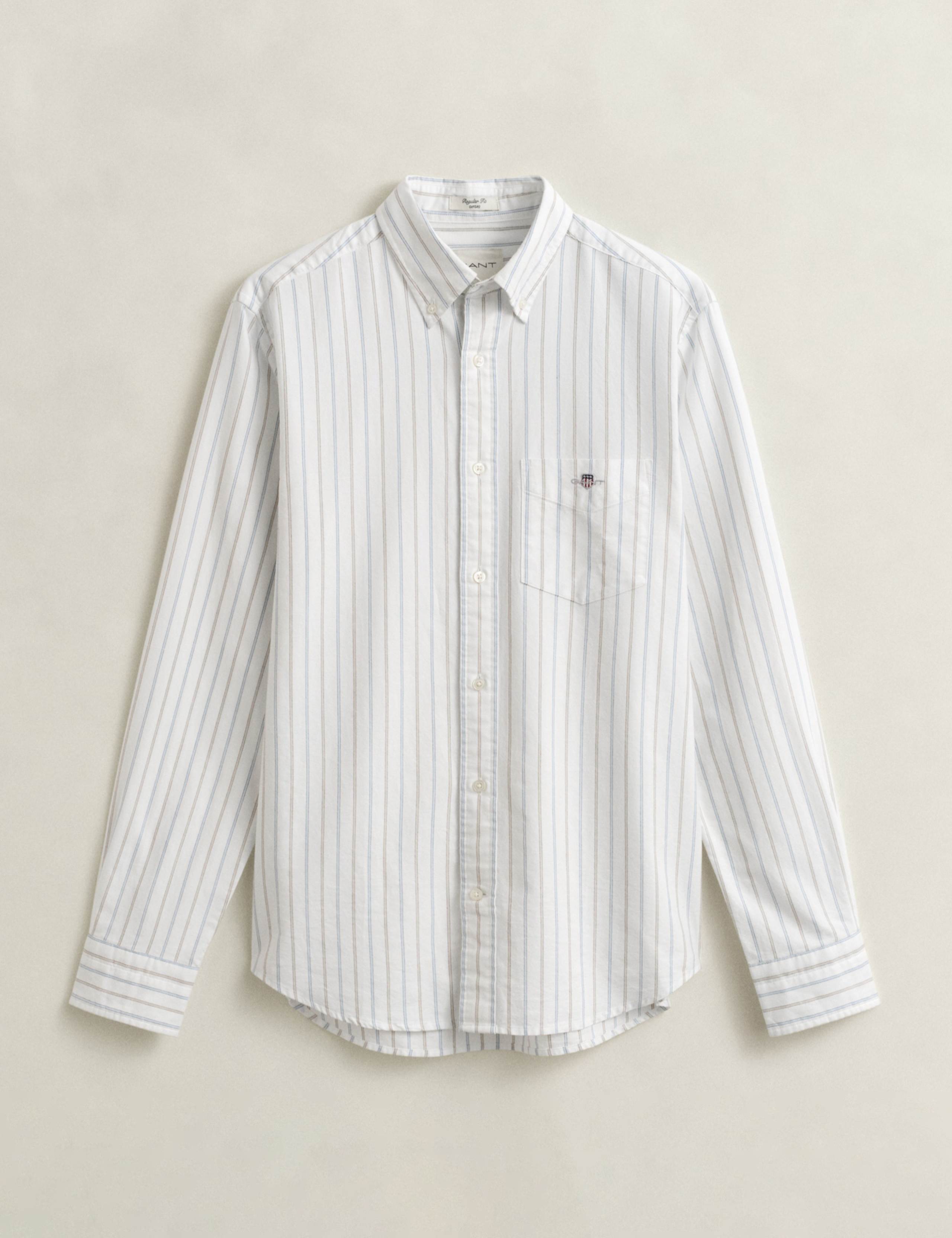 Regular Fit Pure Cotton Striped Oxford Shirt 5 of 8