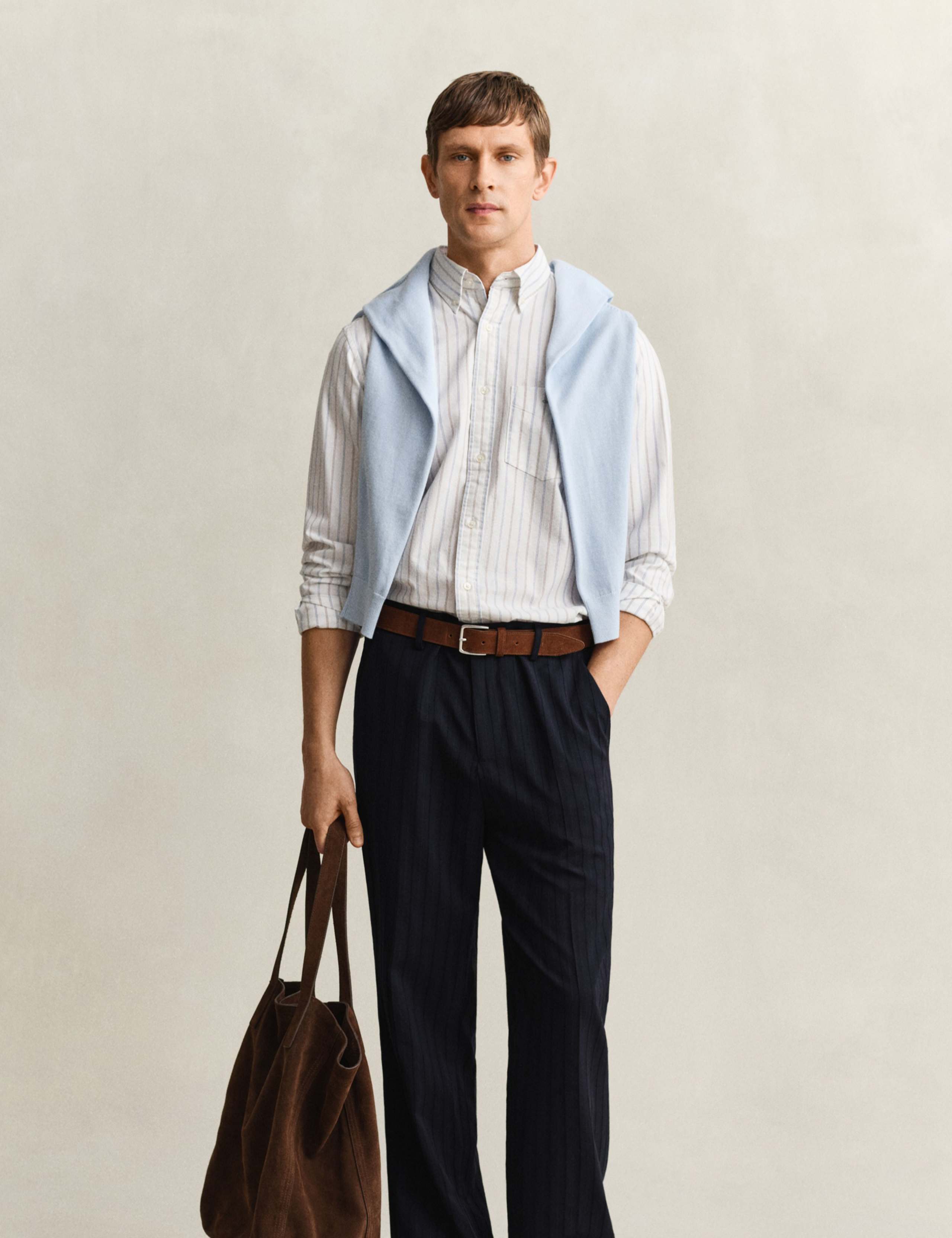 Regular Fit Pure Cotton Striped Oxford Shirt 6 of 8