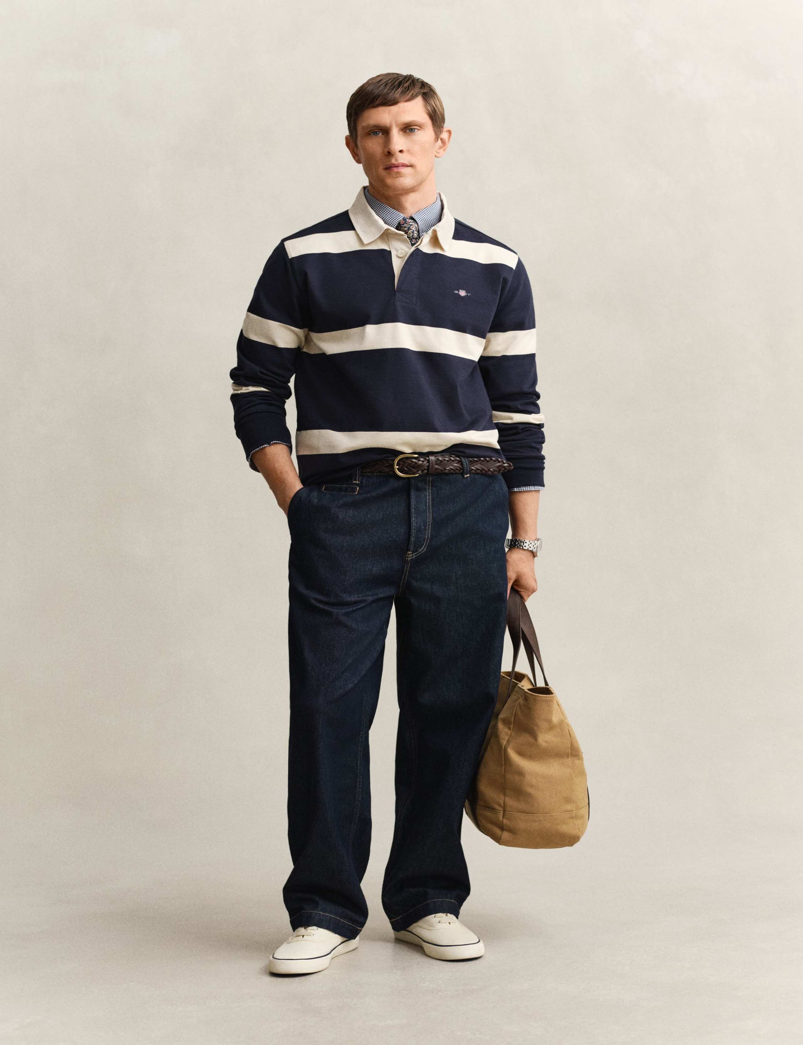 Pure Cotton Striped Rugby Shirt 2 of 5