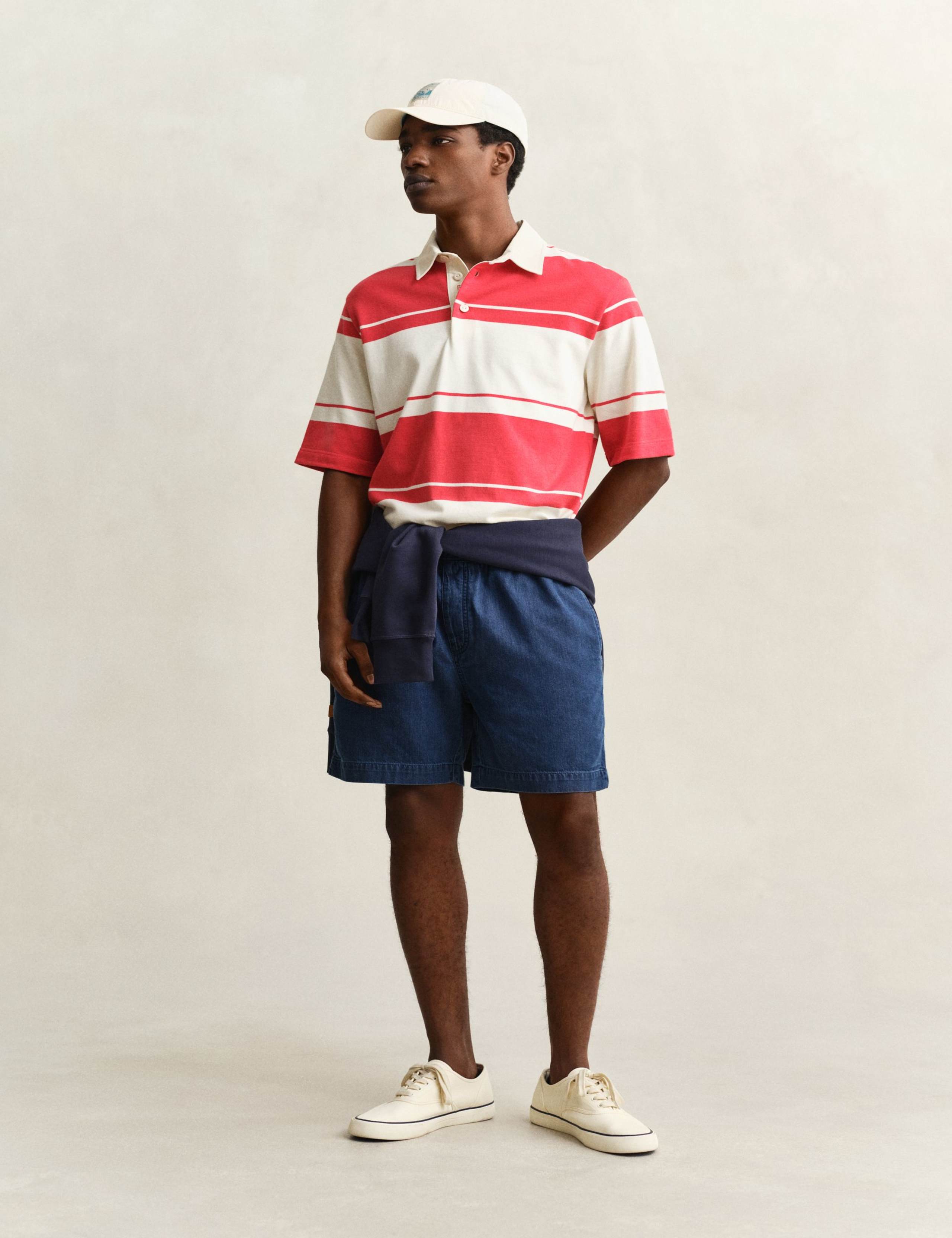 Pure Cotton Striped Short Sleeve Rugby Shirt 6 of 6