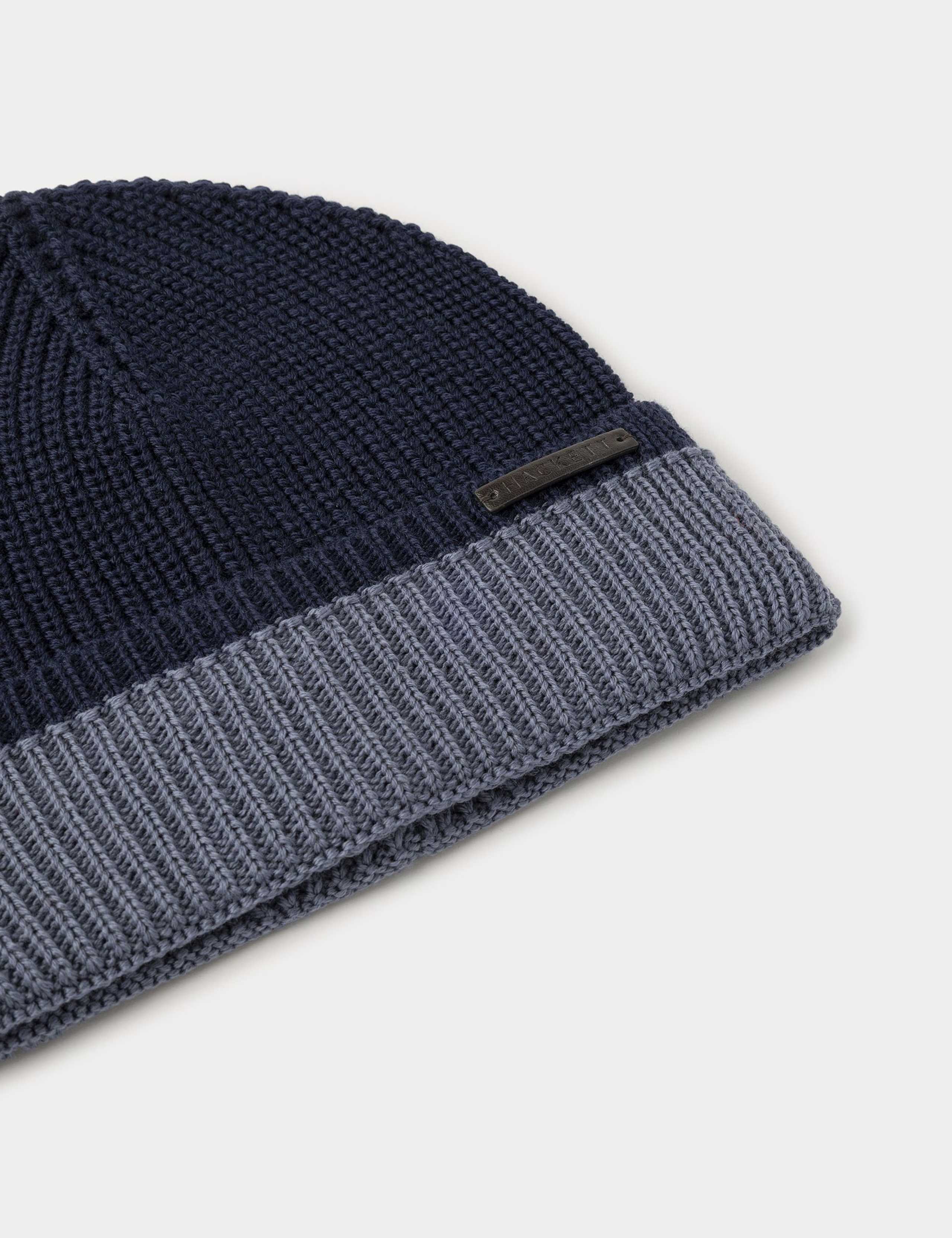 Pure Cashmere Knitted Beanie Hat 2 of 2