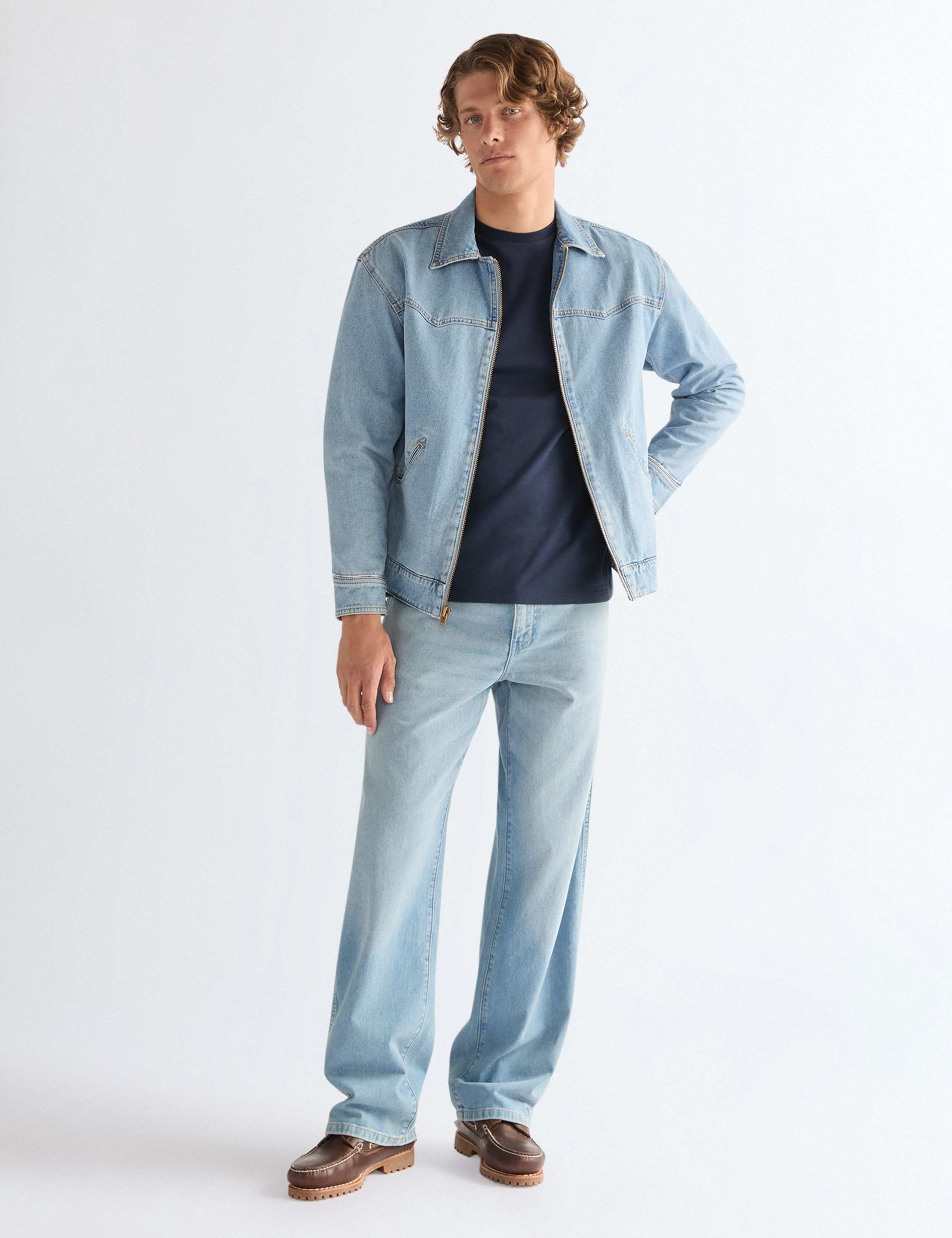 Loose Straight Fit Pure Cotton Jeans 3 of 7