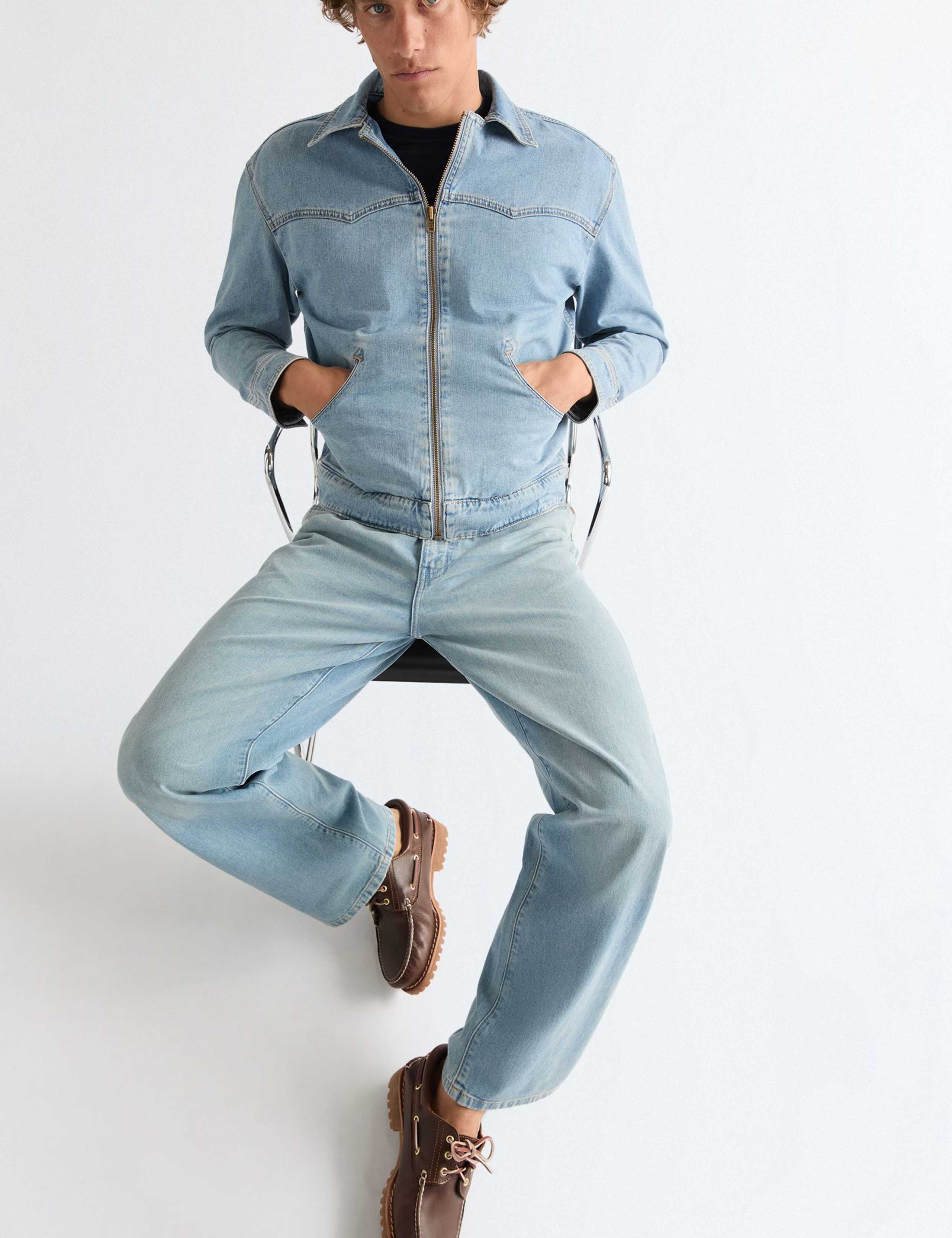 Loose Straight Fit Pure Cotton Jeans 4 of 7