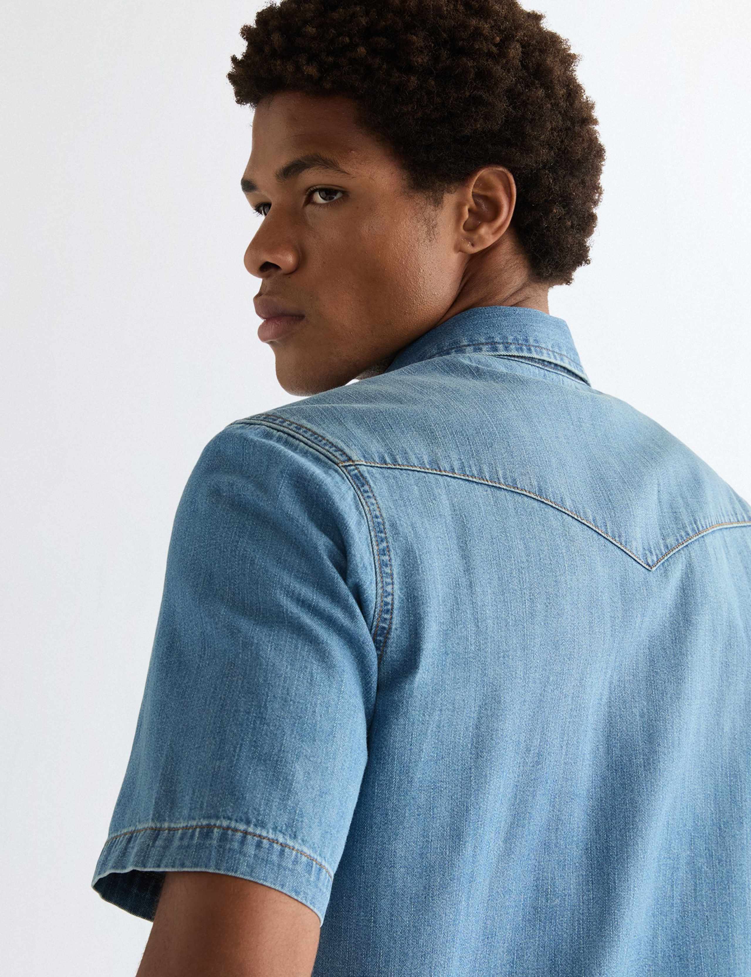 Western Short Sleeve Denim Shirt 3 of 6