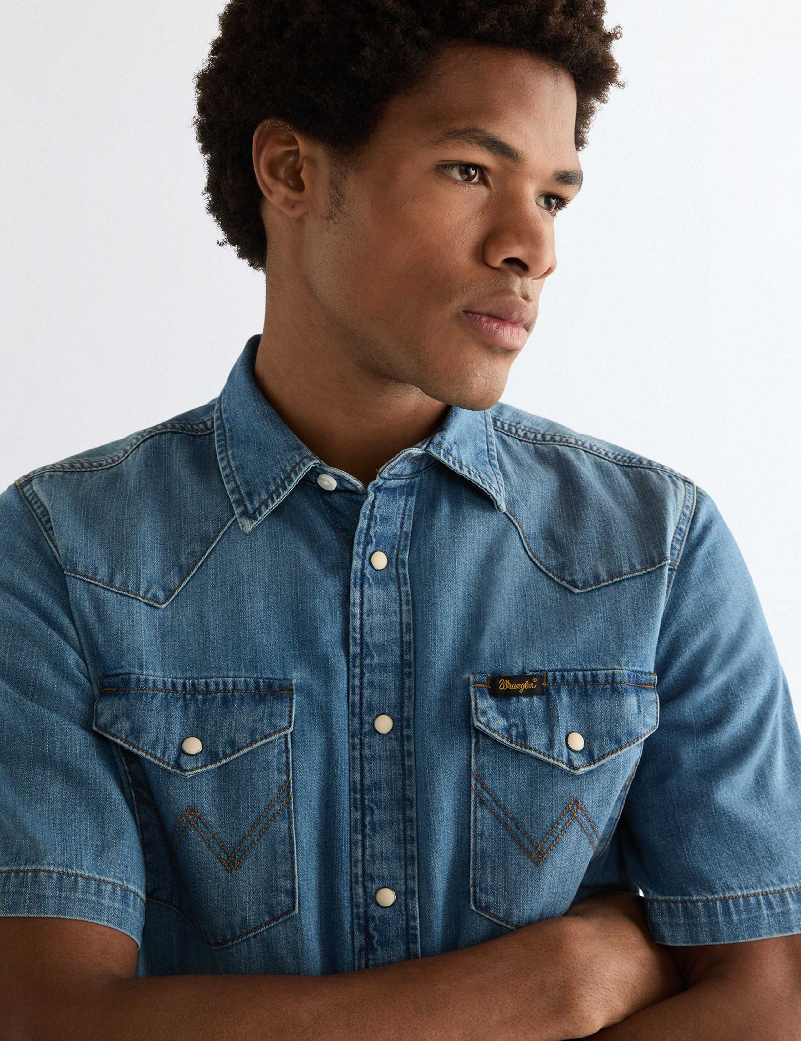 Western Short Sleeve Denim Shirt 4 of 6