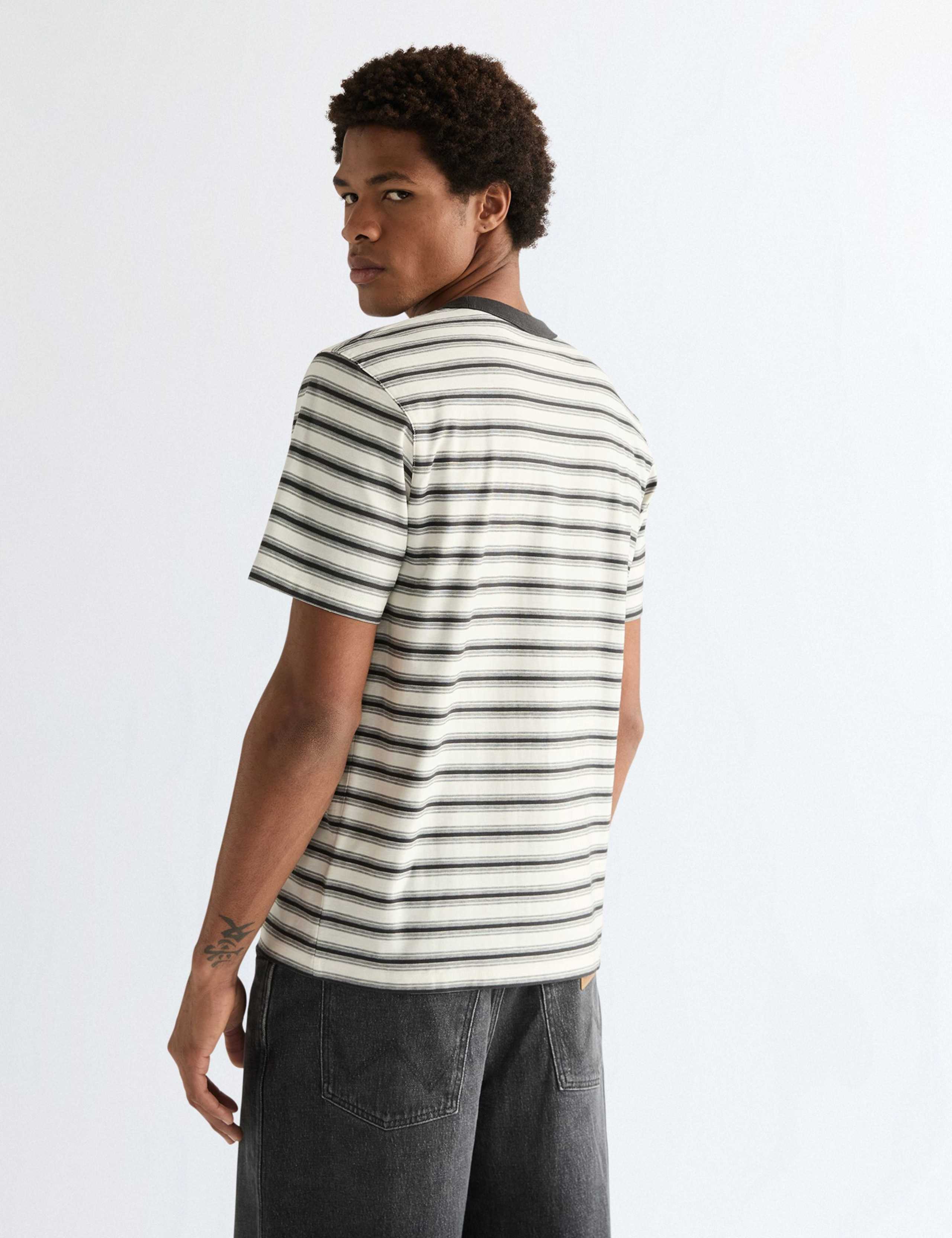 Pure Cotton Striped Crew Neck T-Shirt 4 of 6