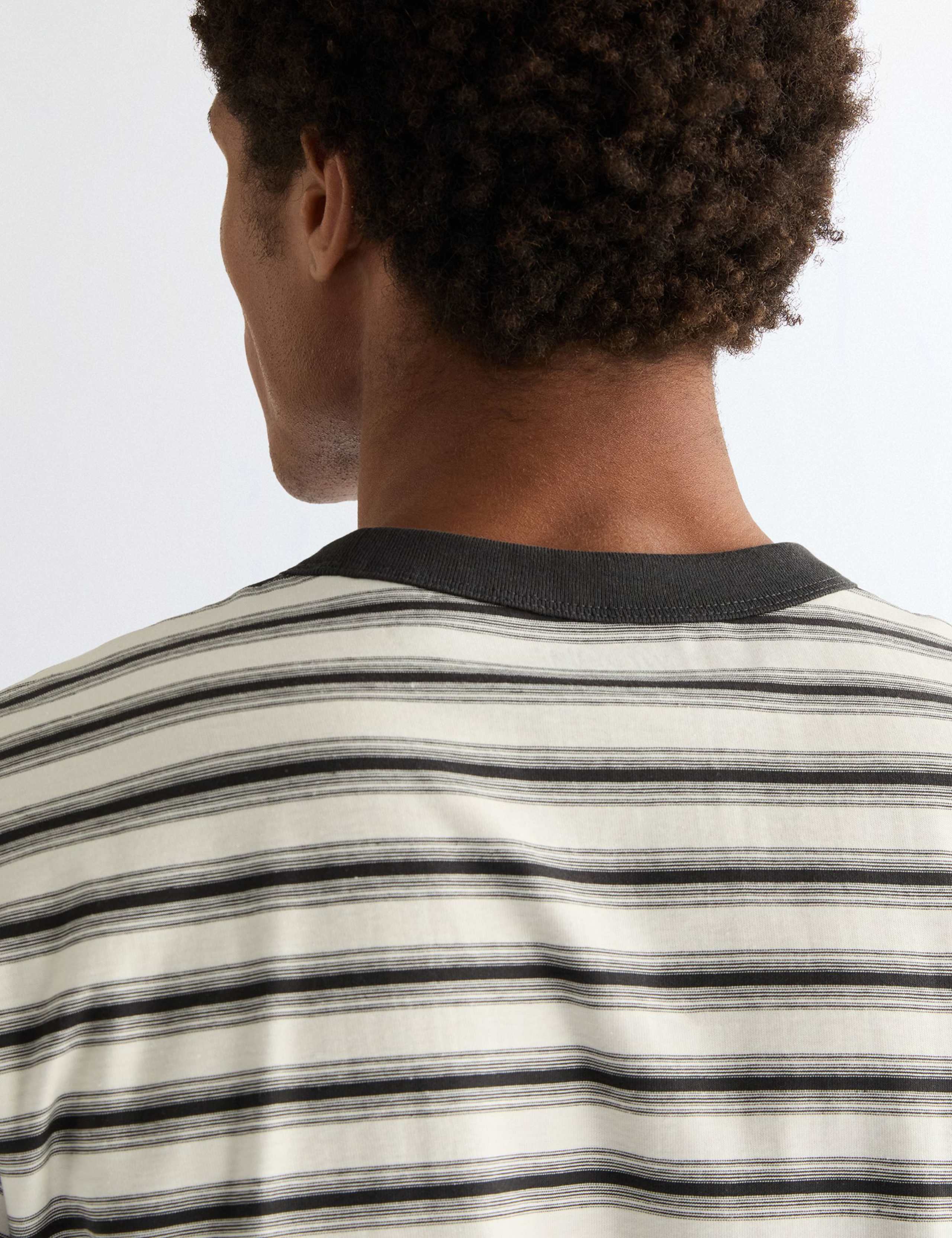 Pure Cotton Striped Crew Neck T-Shirt 6 of 6