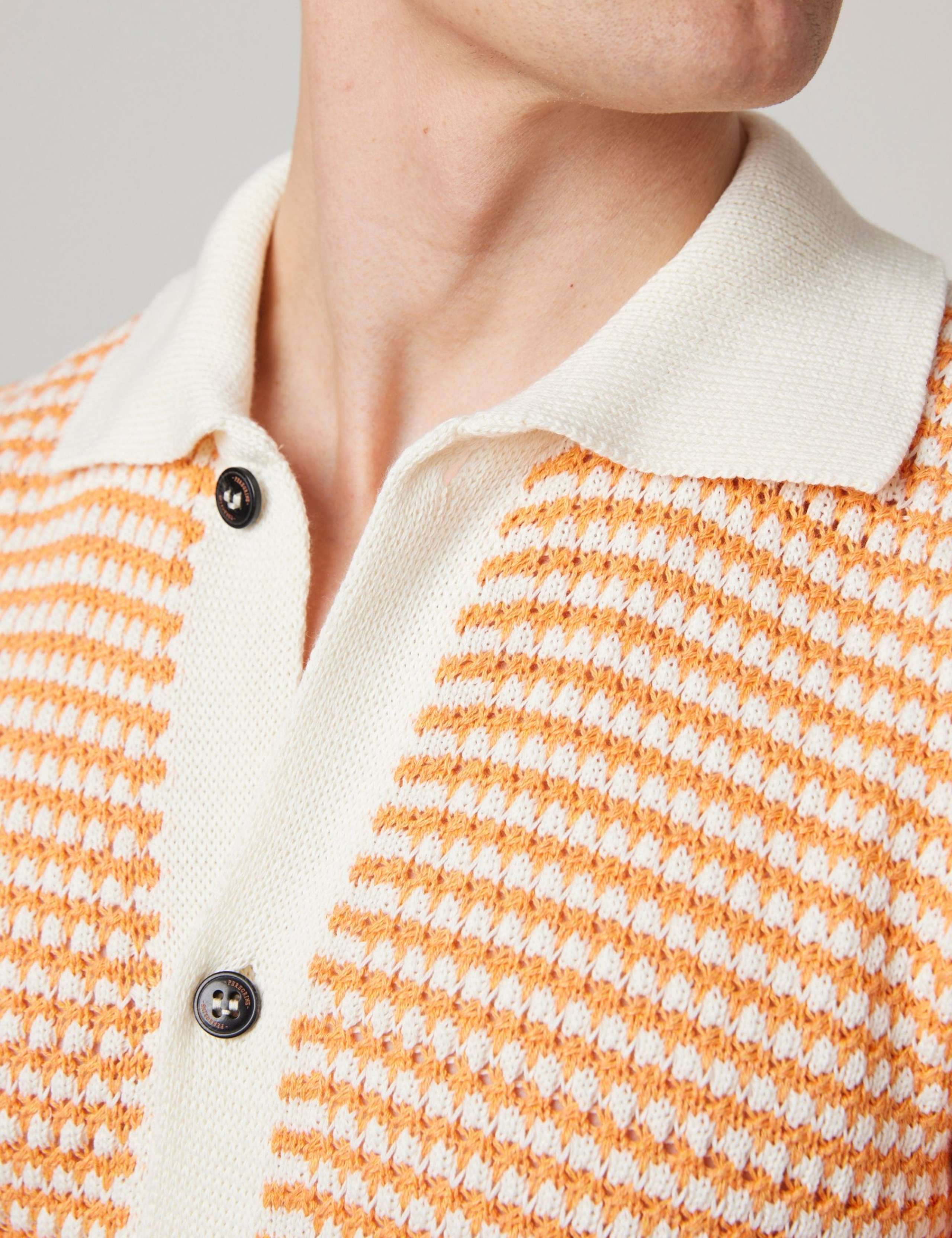 Pure Cotton Striped Knitted Shirt 3 of 6