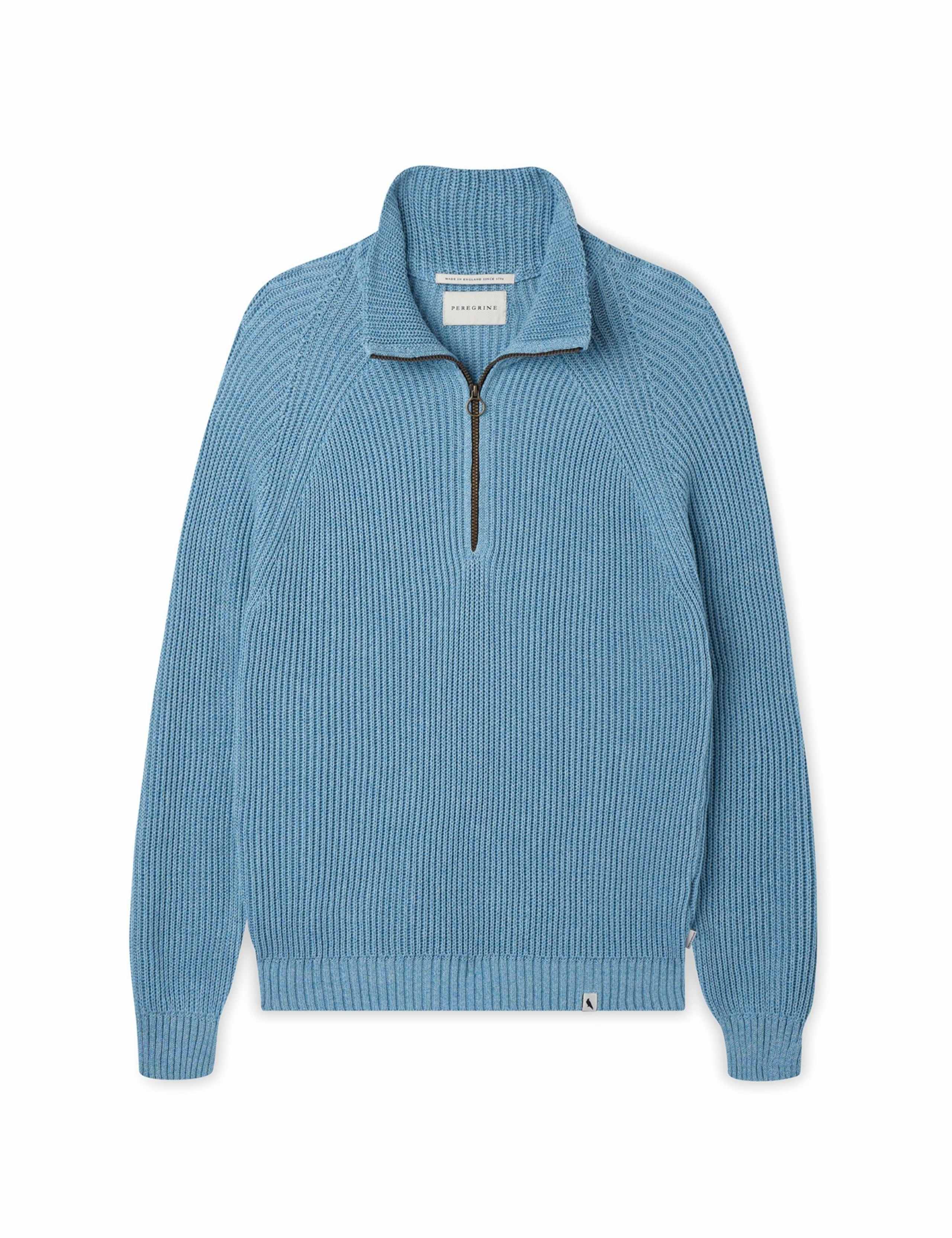 Pure Cotton Ribbed Quarter Zip Jumper 6 of 6