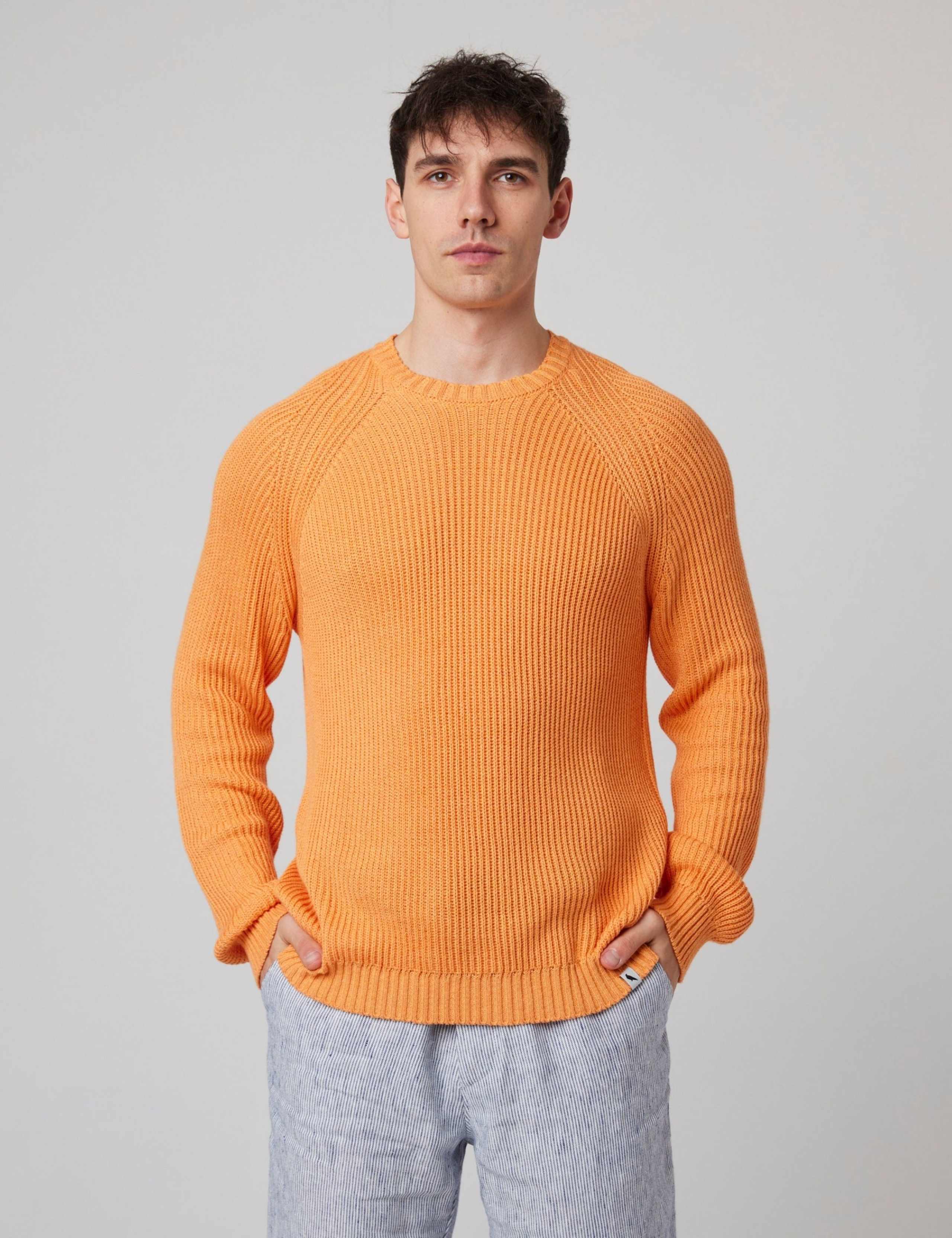 Pure Cotton Textured Crew Neck Jumper 1 of 6