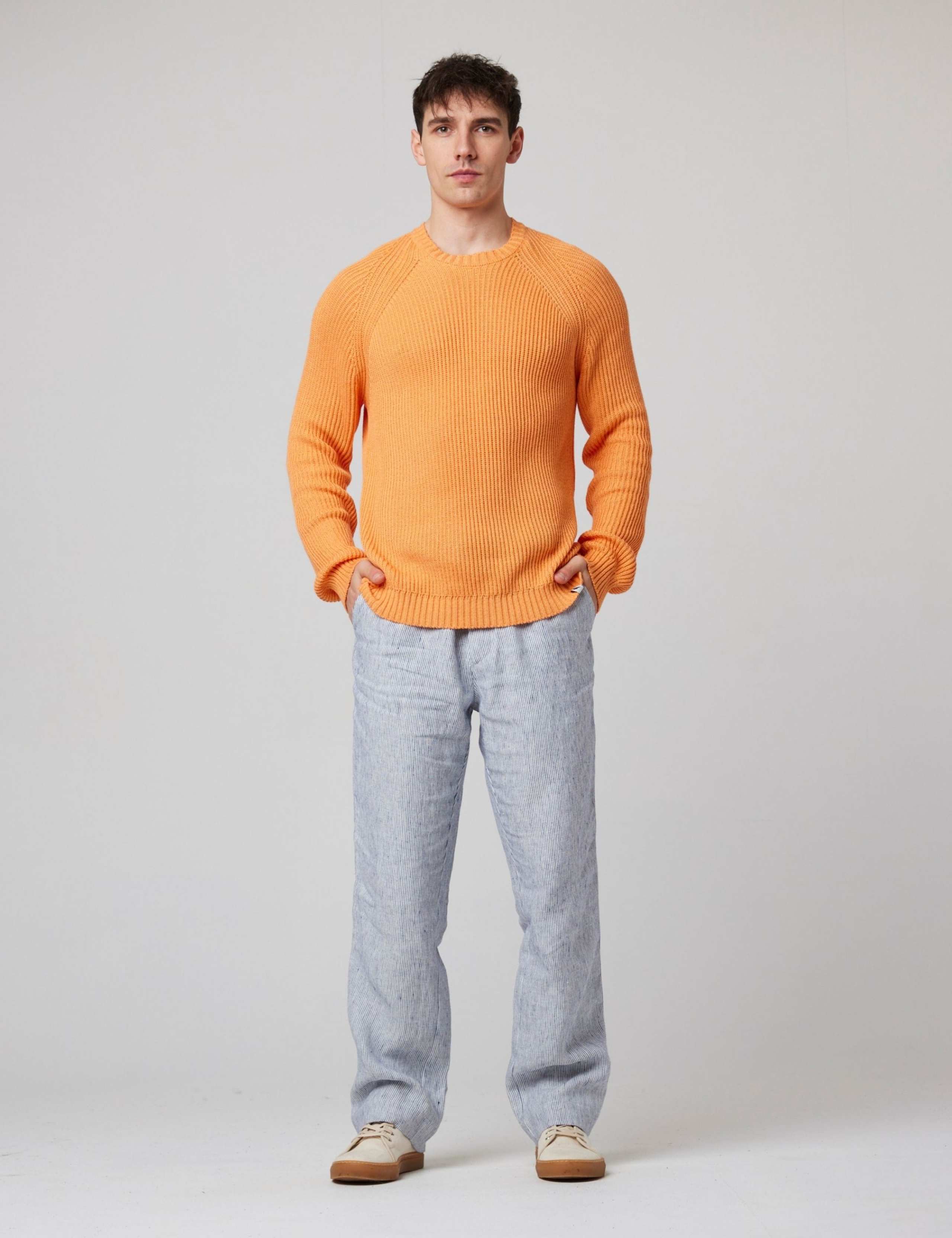 Pure Cotton Textured Crew Neck Jumper 2 of 6