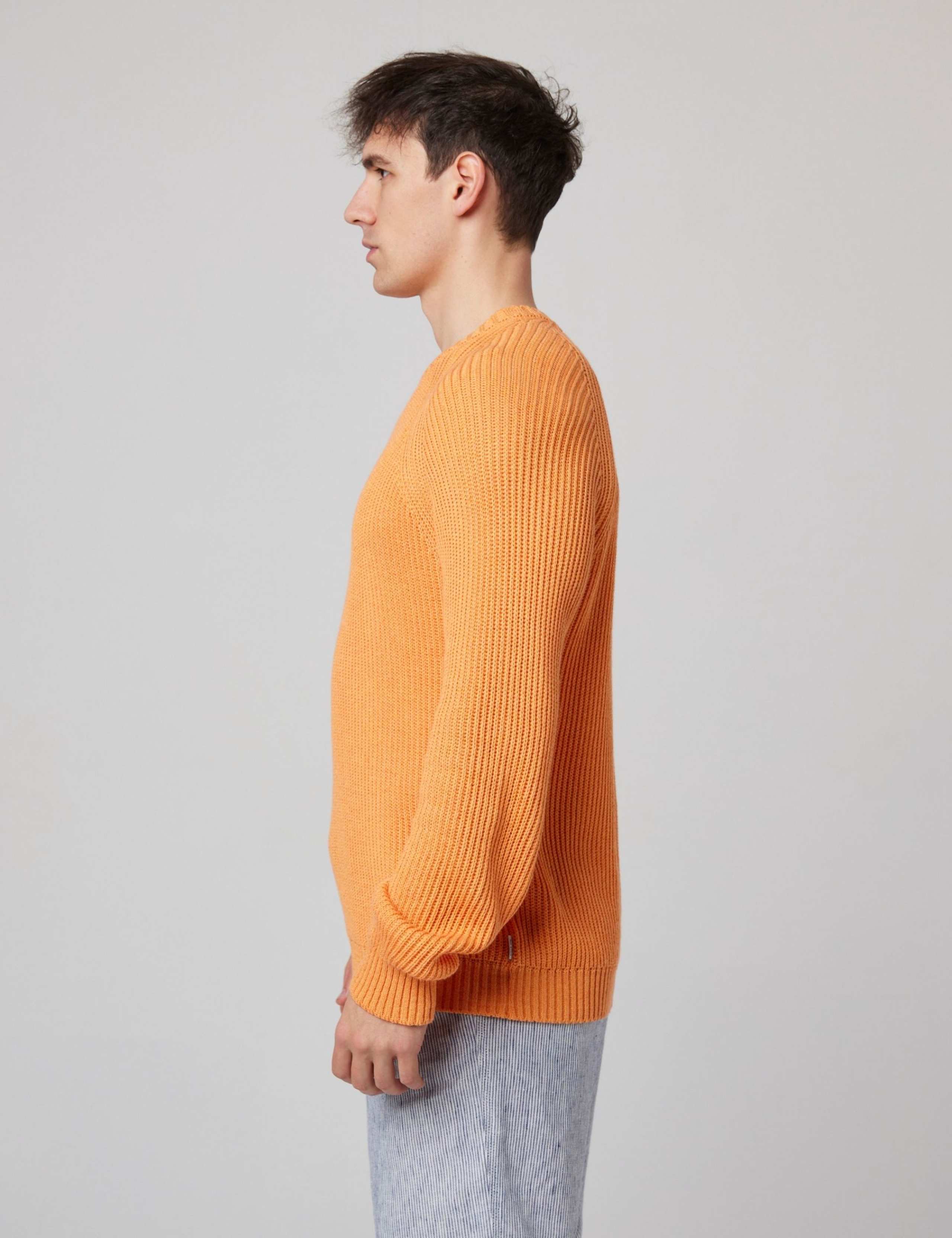 Pure Cotton Textured Crew Neck Jumper 4 of 6