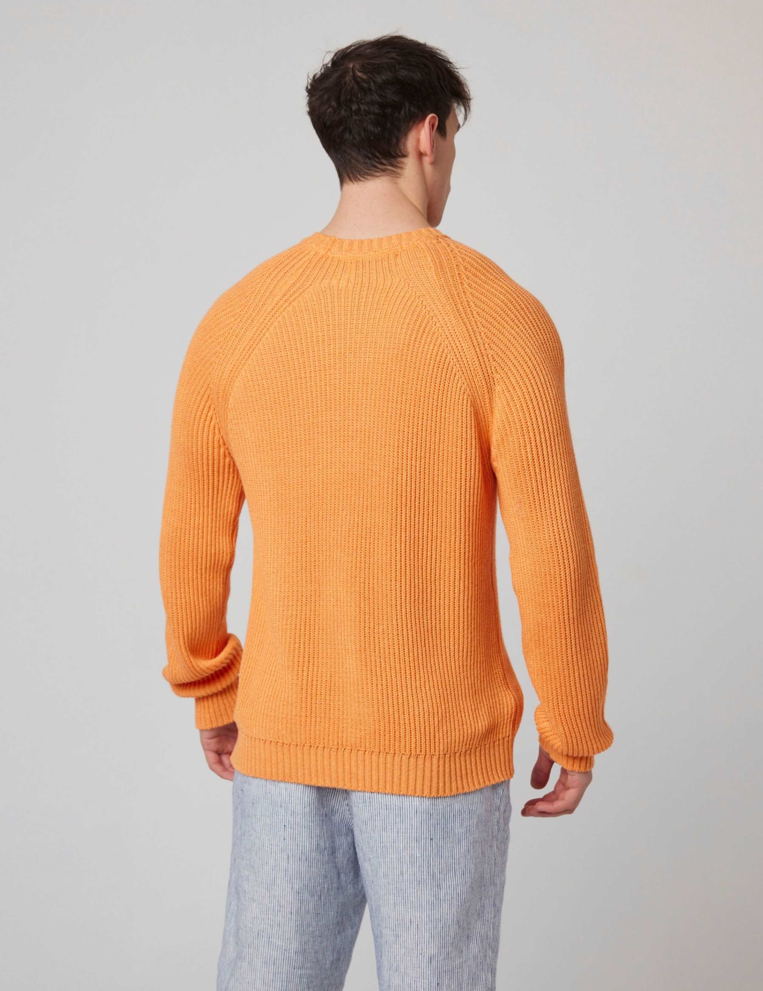 Pure Cotton Textured Crew Neck Jumper 5 of 6