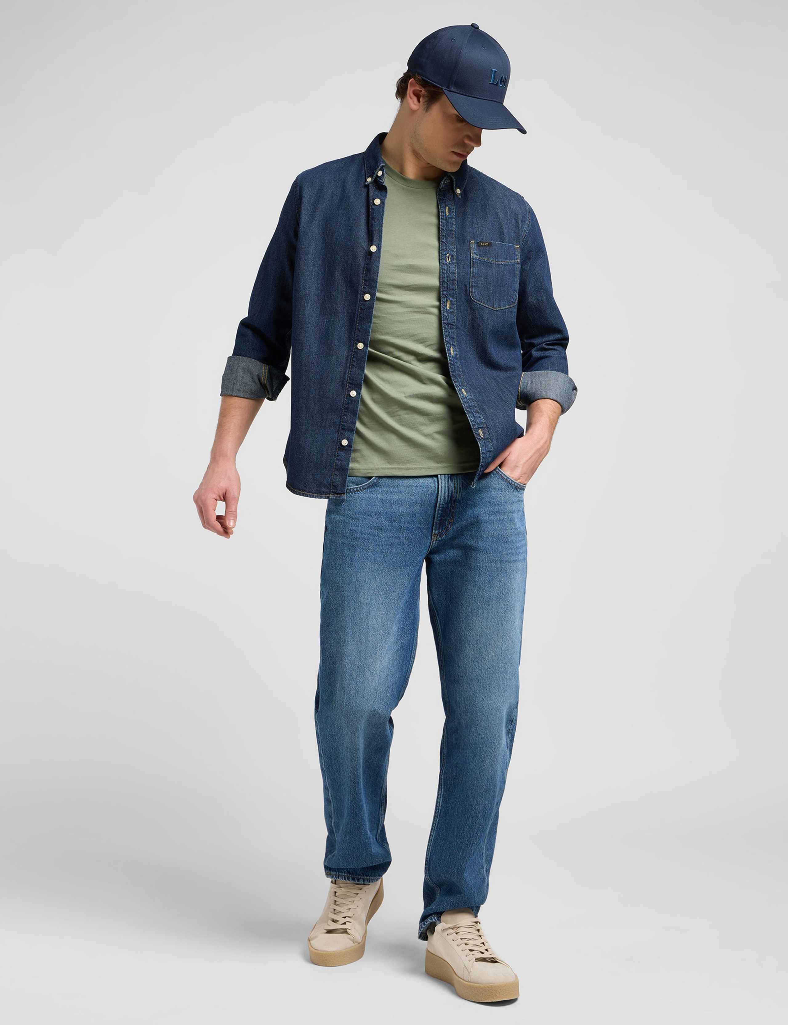 Regular Fit Denim Button Down Shirt 3 of 6