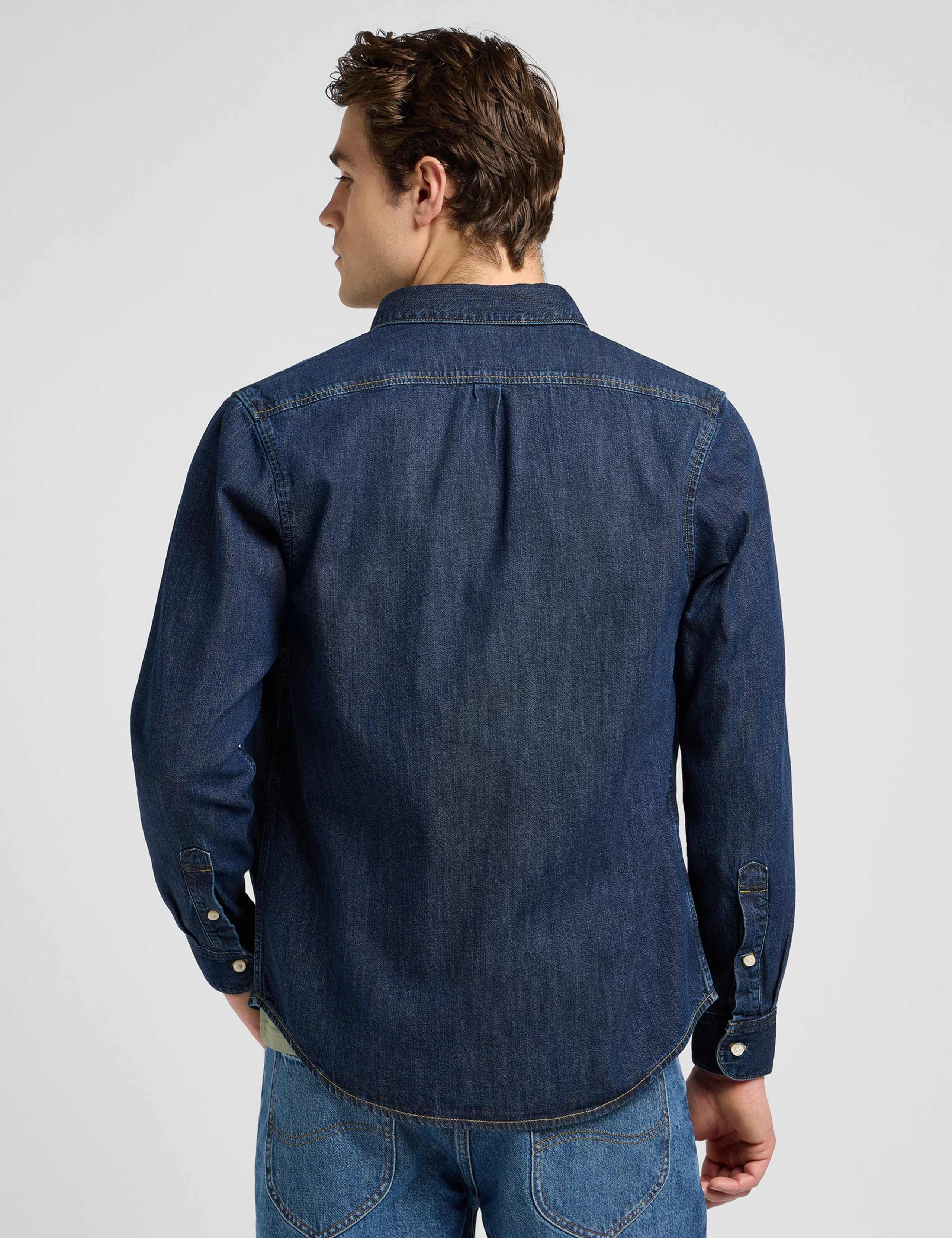 Regular Fit Denim Button Down Shirt 5 of 6