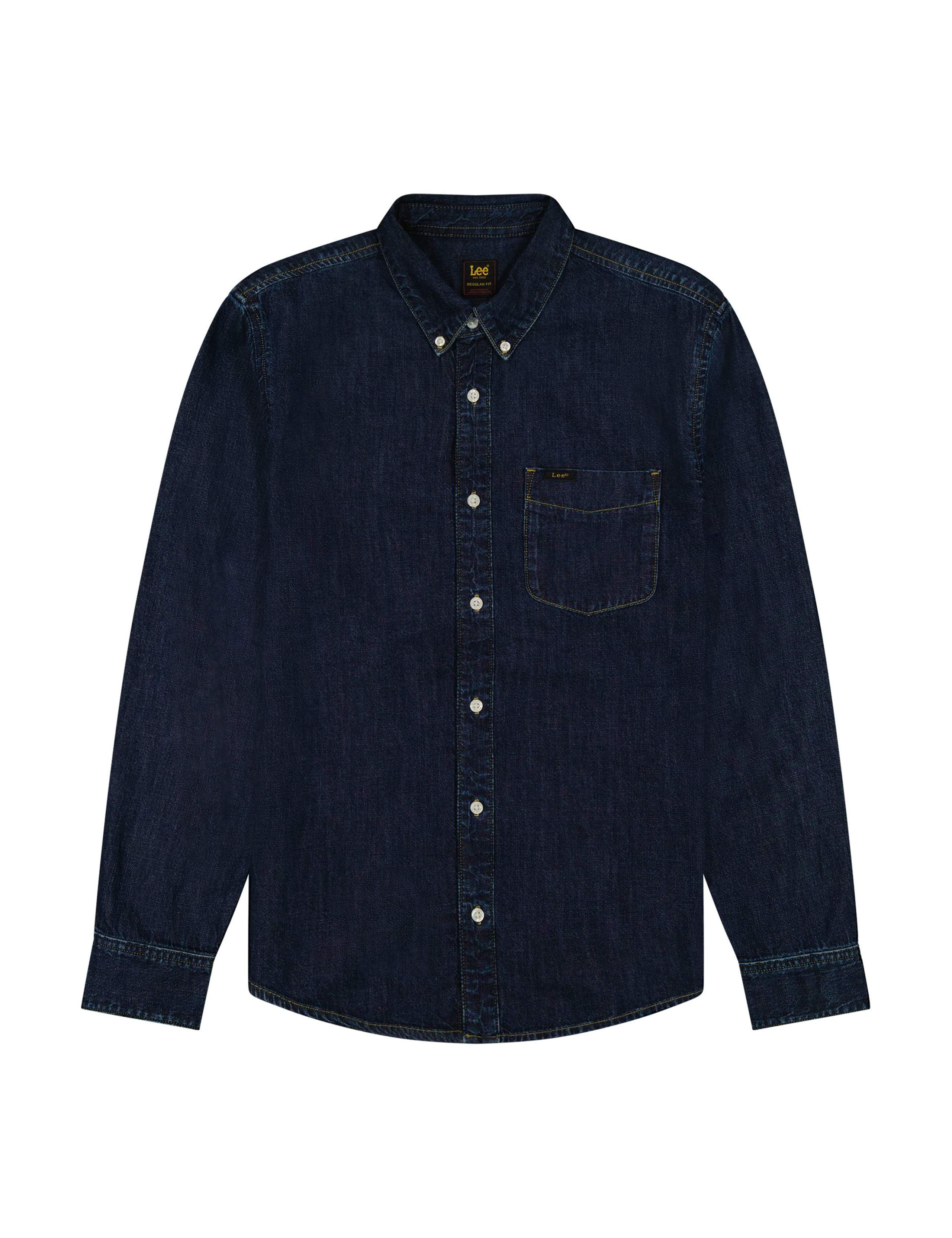 Regular Fit Denim Button Down Shirt 2 of 6