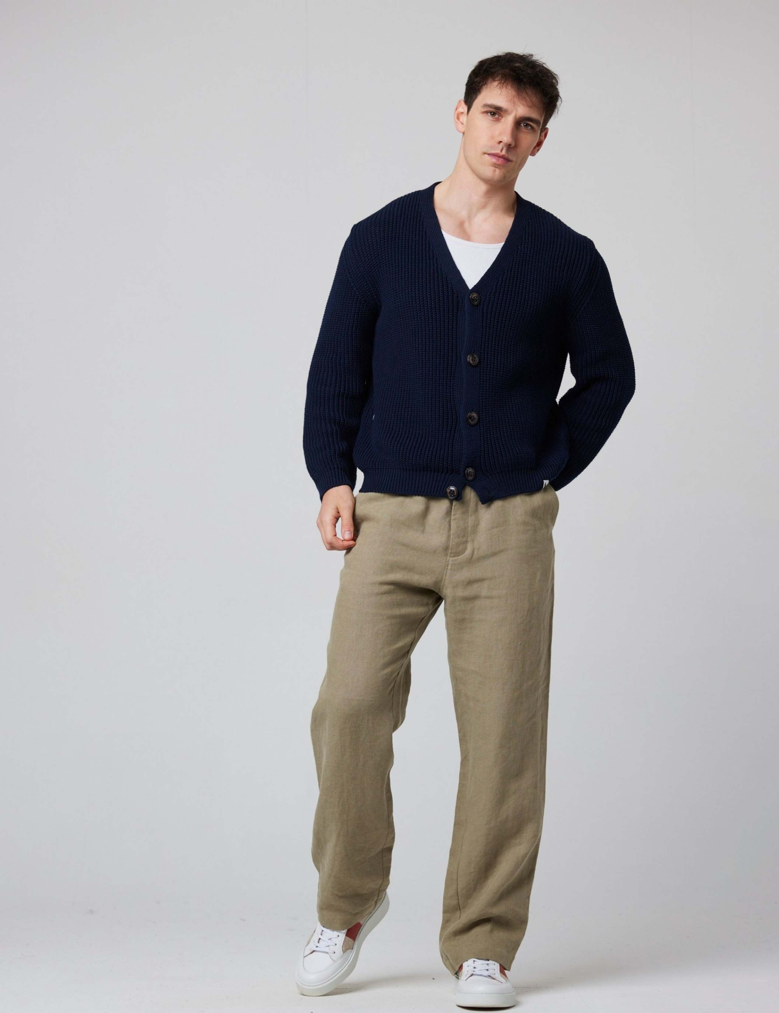 Pure Cotton Textured V-Neck Cardigan 2 of 6