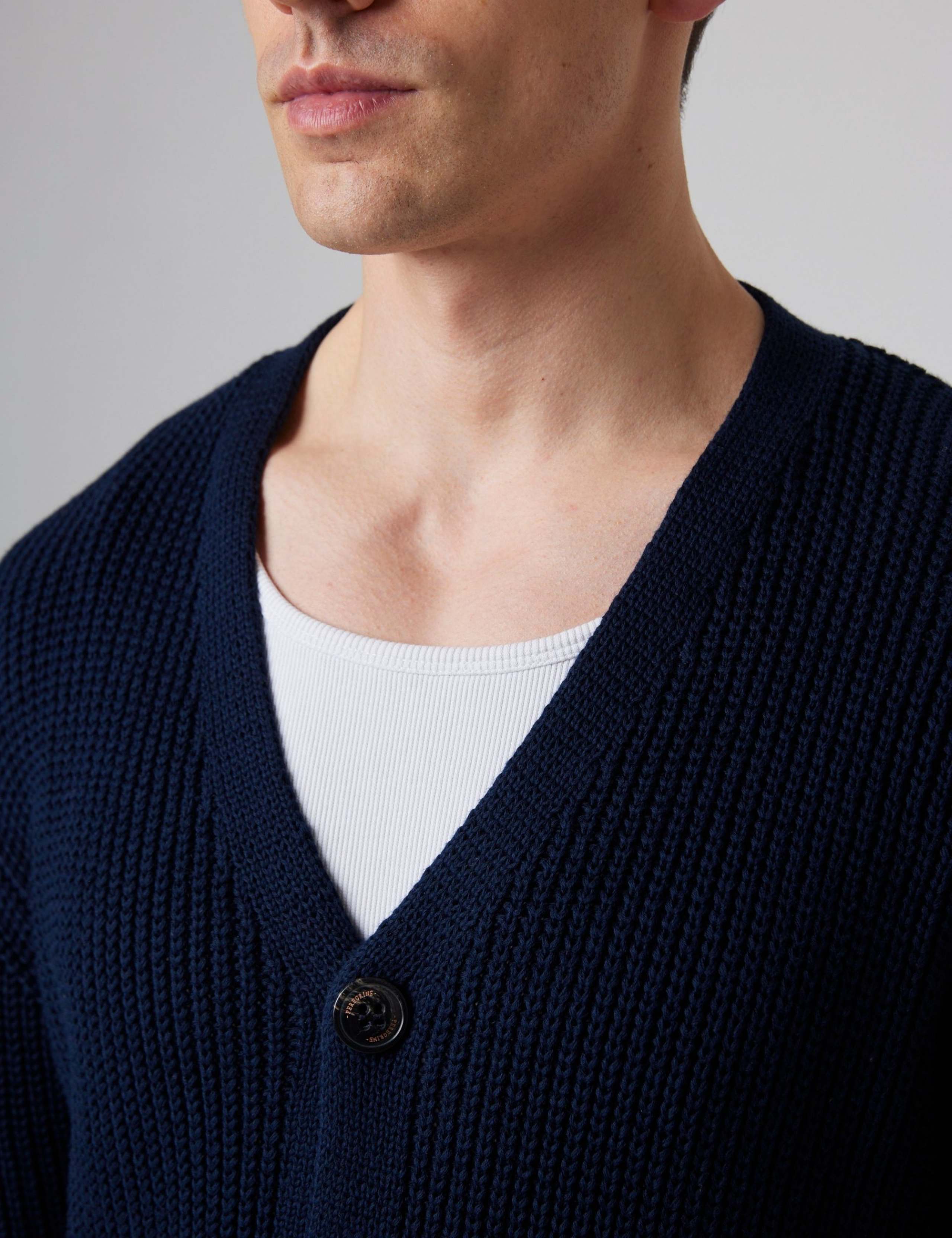 Pure Cotton Textured V-Neck Cardigan 3 of 6