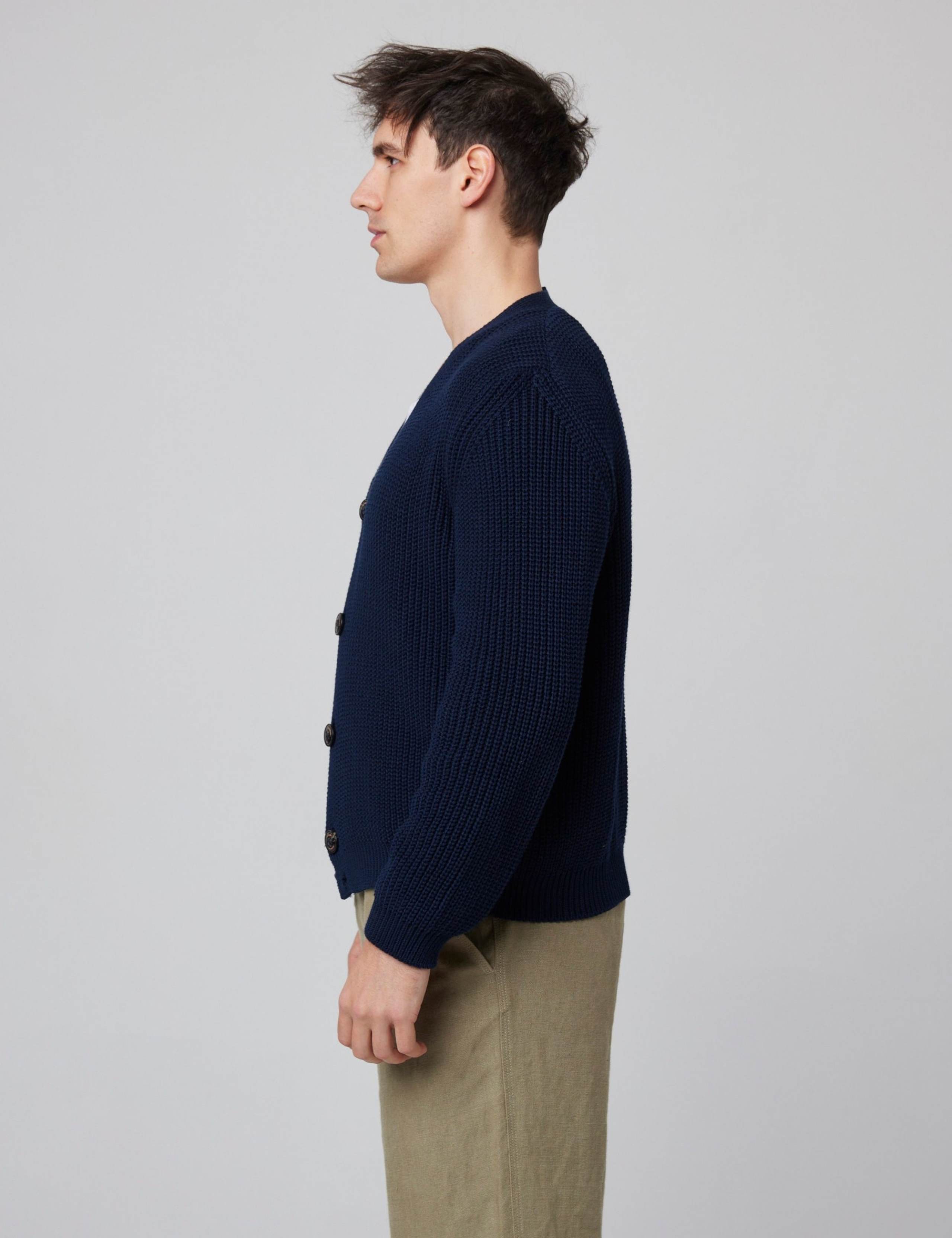 Pure Cotton Textured V-Neck Cardigan 4 of 6