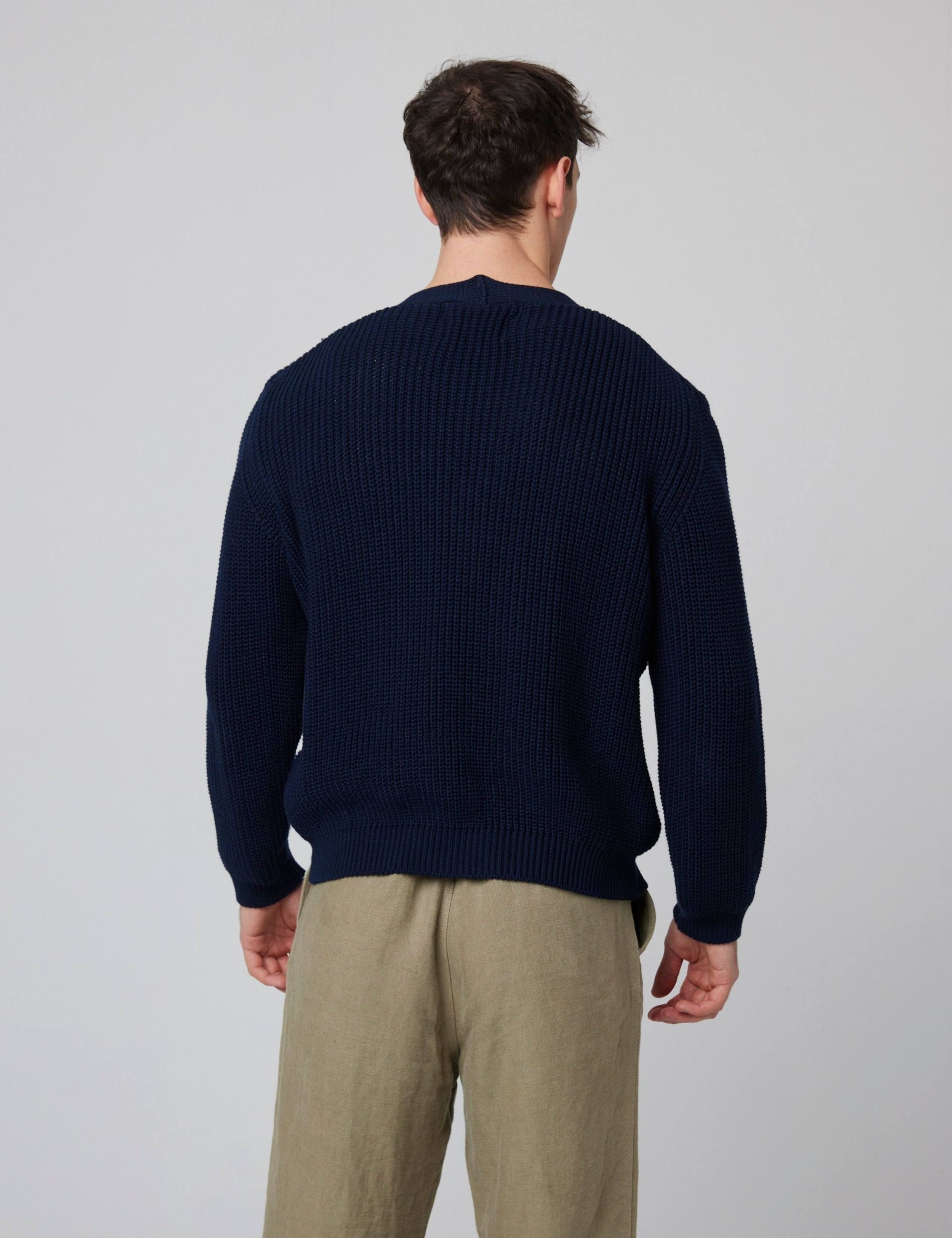 Pure Cotton Textured V-Neck Cardigan 5 of 6