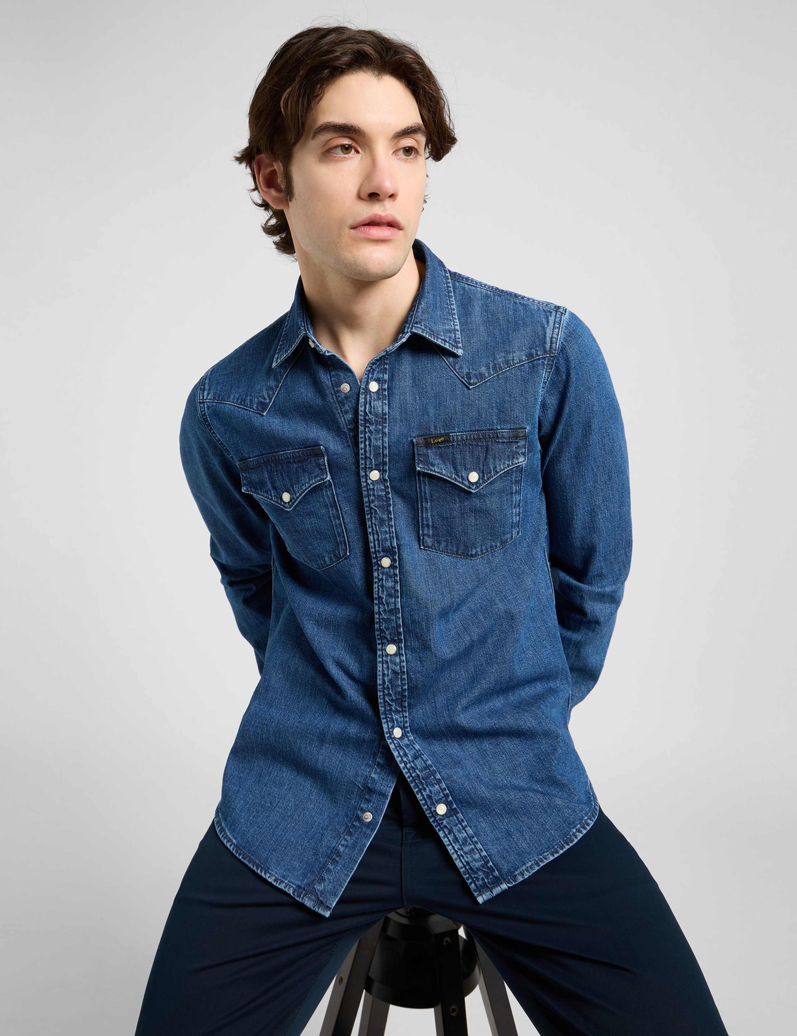 Regular Fit Western Denim Shirt 3 of 8