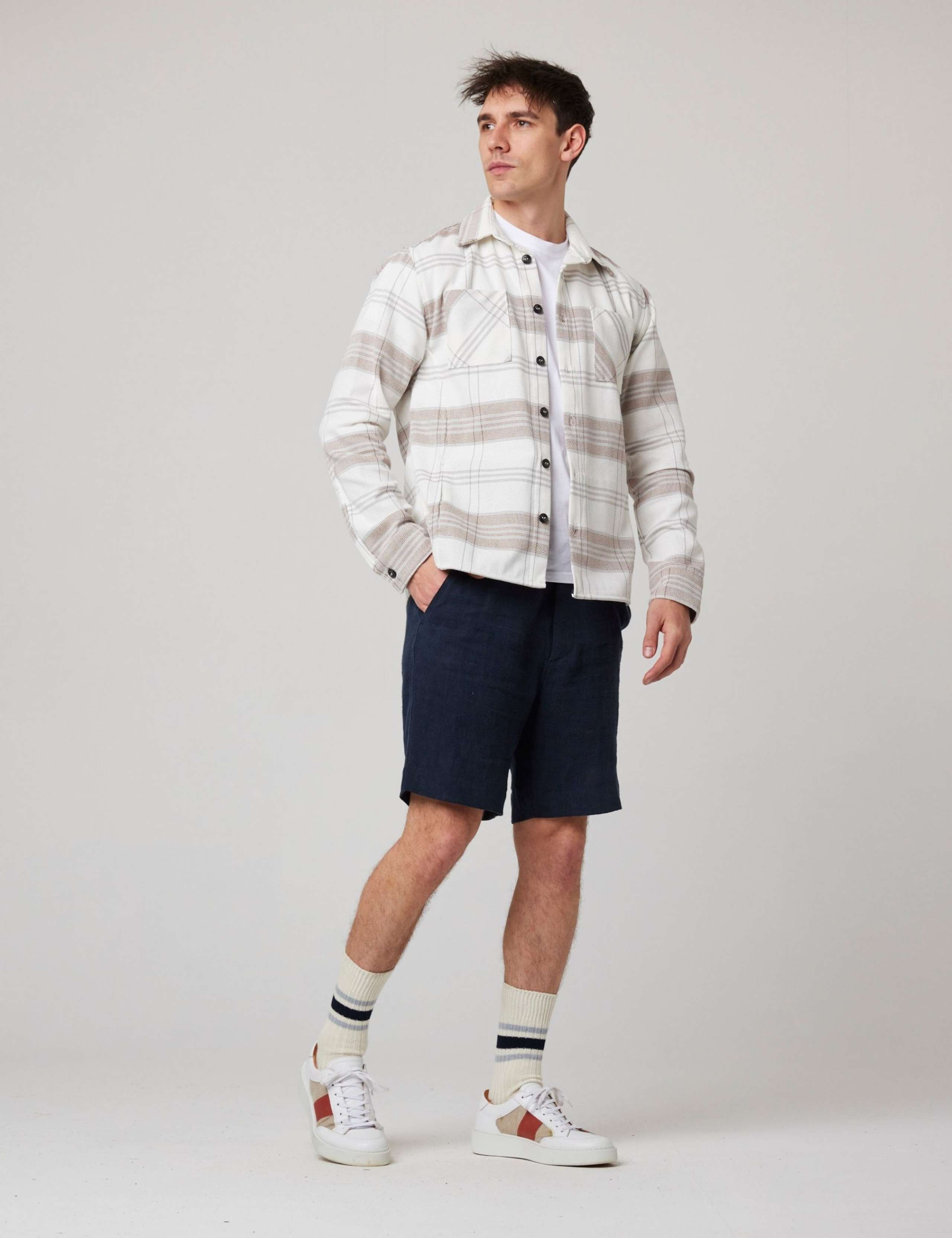 Relaxed Fit Pure Cotton Checked Overshirt 2 of 6