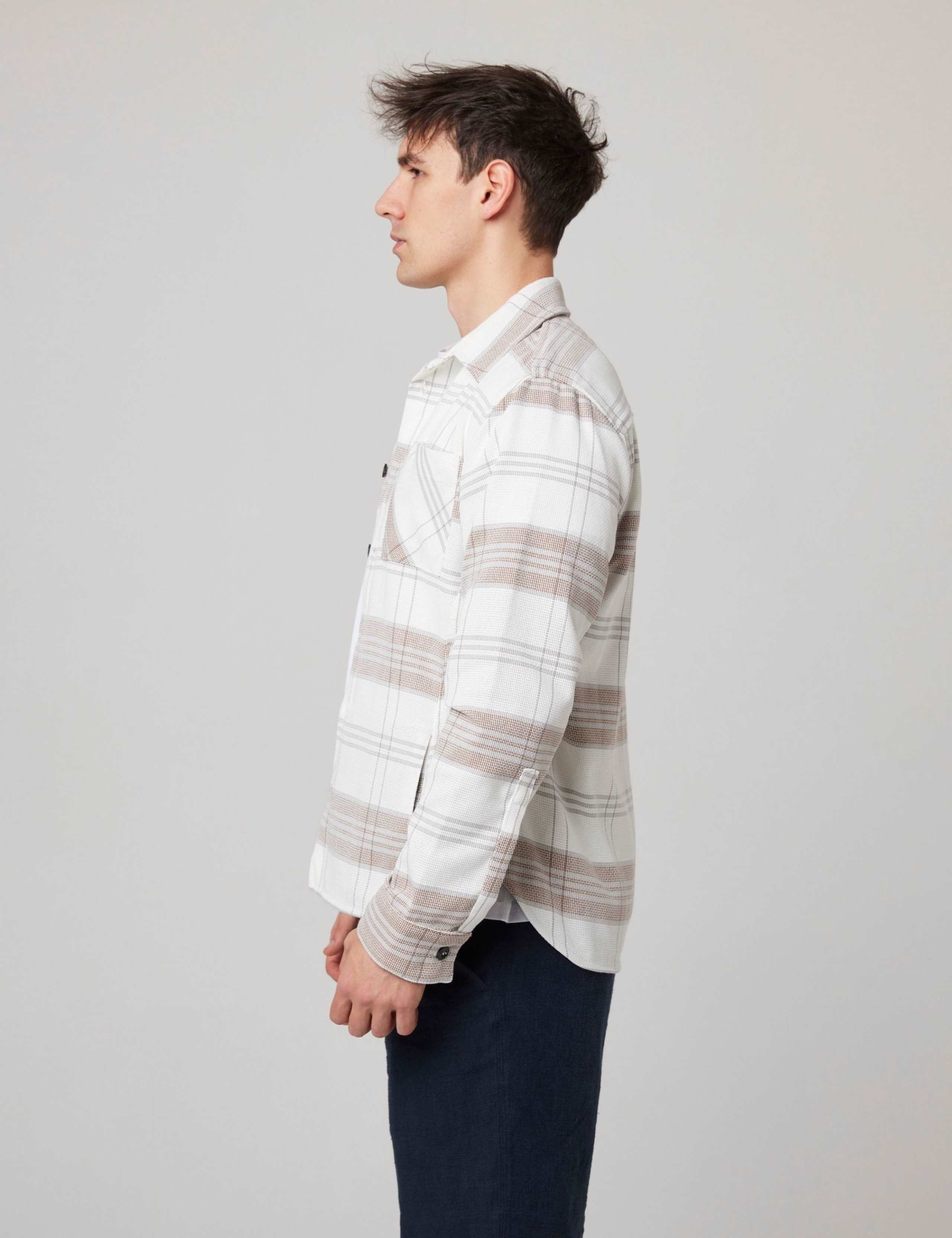 Relaxed Fit Pure Cotton Checked Overshirt 4 of 6