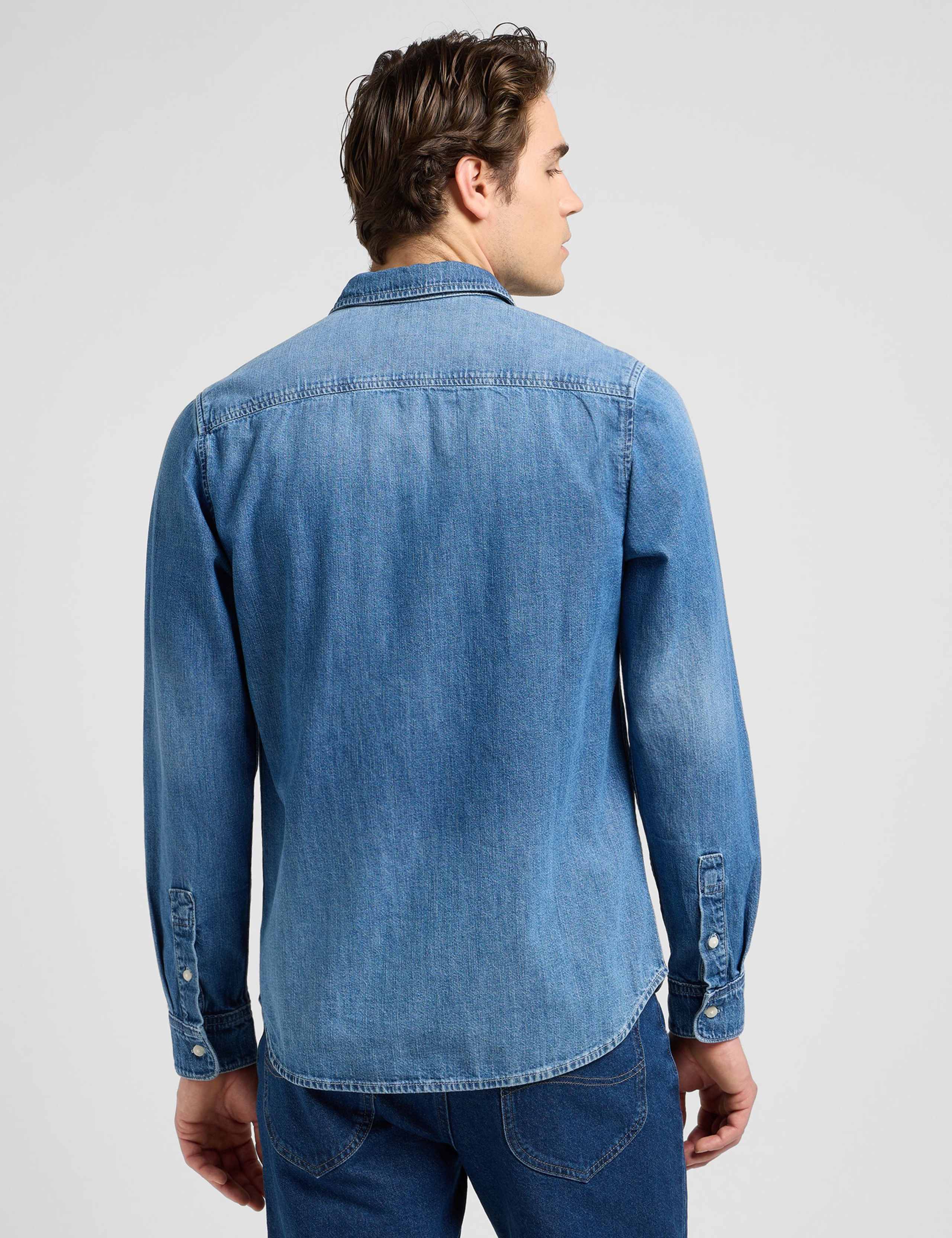 Leesure Regular Fit Pure Cotton Denim Shirt 5 of 6