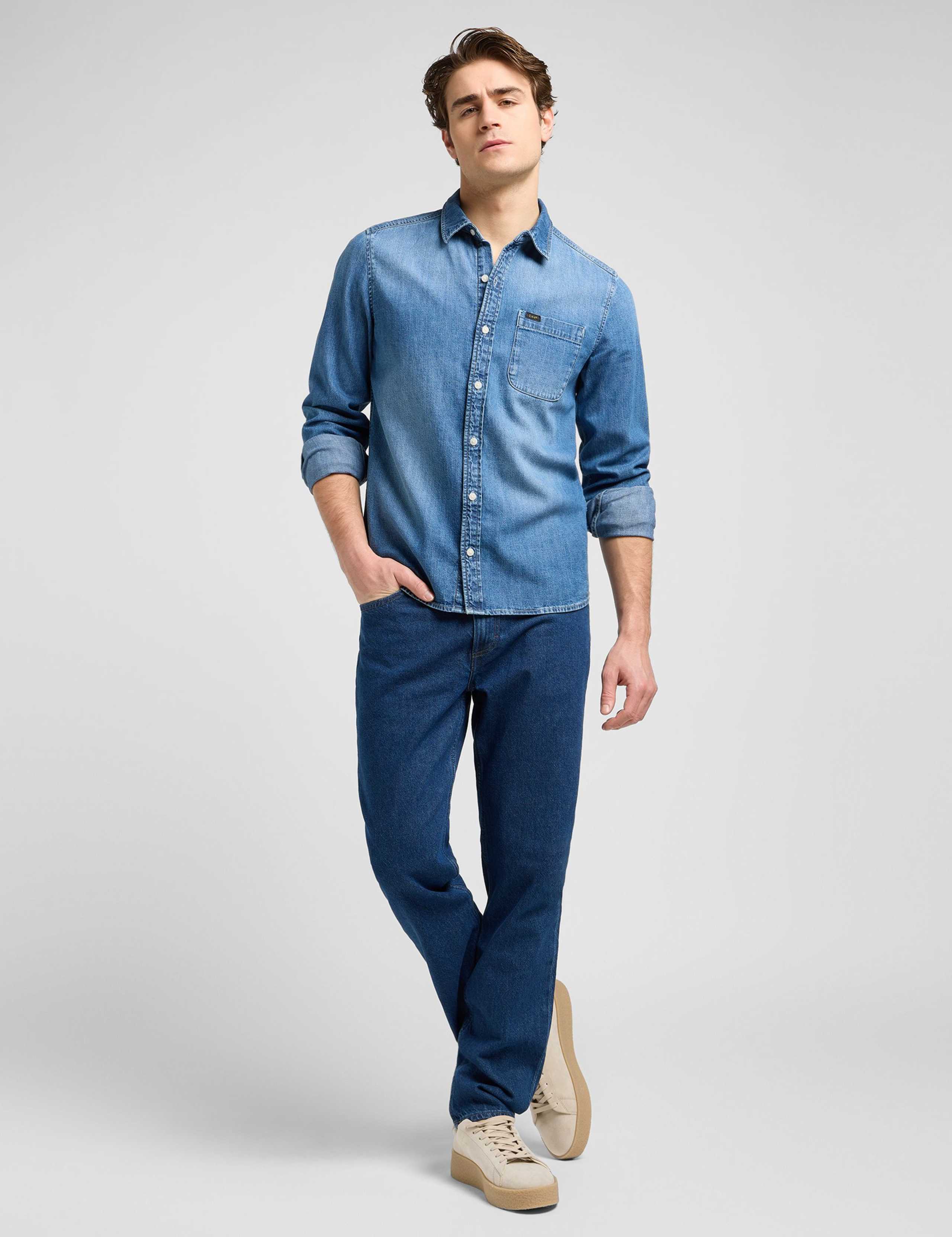 Leesure Regular Fit Pure Cotton Denim Shirt 6 of 6